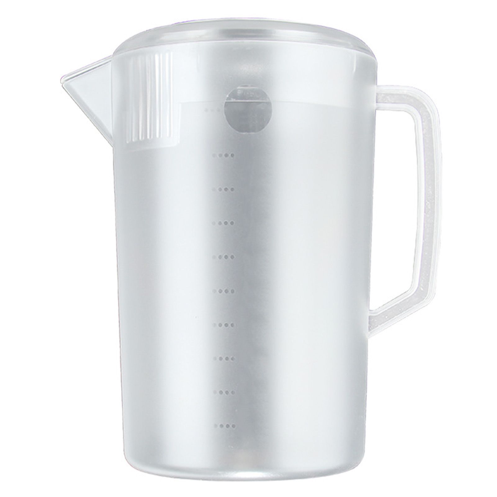 Water Pitcher PC Plastic High Temperature Resistance Frosted Kettle Mix Drinks Water Jug with Scale and Lid for Lemonade Beverage Ice Tea Transparent 5000ml - Image 1