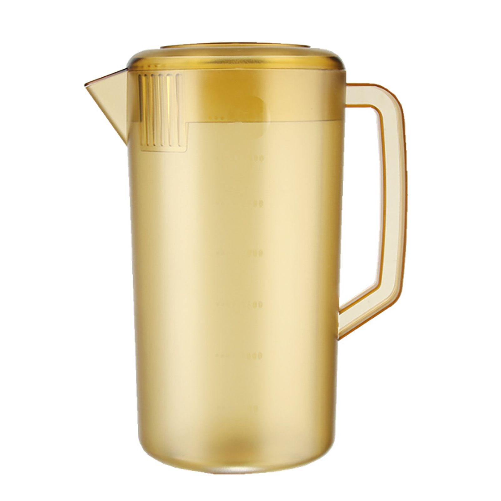 Water Pitcher PC Plastic High Temperature Resistance Frosted Kettle Mix Drinks Water Jug with Scale and Lid for Lemonade Beverage Ice Tea Dark Brown 3500ml - Image 2