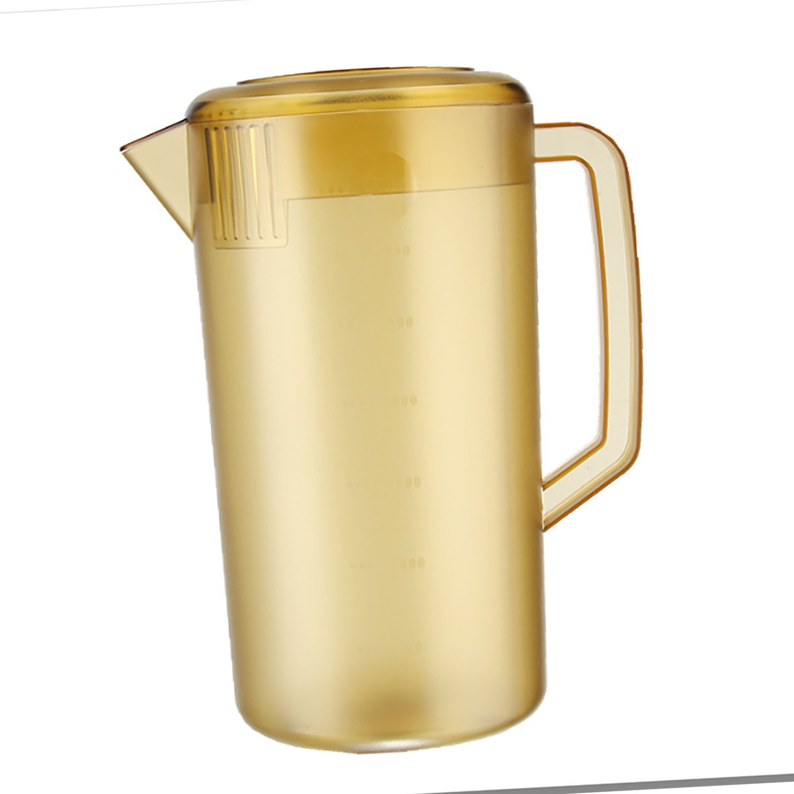Water Pitcher PC Plastic High Temperature Resistance Frosted Kettle Mix Drinks Water Jug with Scale and Lid for Lemonade Beverage Ice Tea Dark Brown 3500ml - Image 4