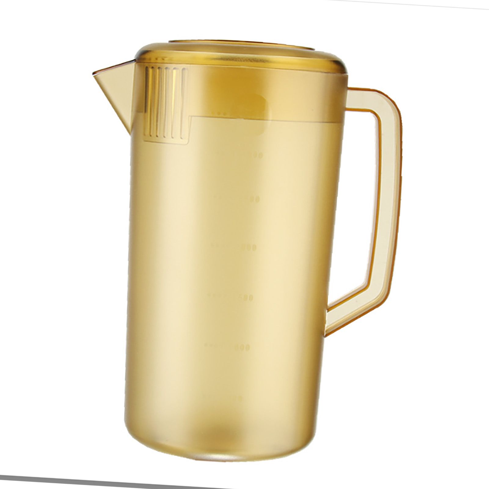 Water Pitcher PC Plastic High Temperature Resistance Frosted Kettle Mix Drinks Water Jug with Scale and Lid for Lemonade Beverage Ice Tea Dark Brown 5000ml - Image 3