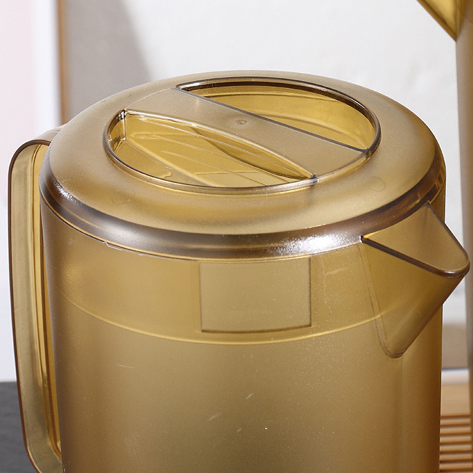 Water Pitcher PC Plastic High Temperature Resistance Frosted Kettle Mix Drinks Water Jug with Scale and Lid for Lemonade Beverage Ice Tea Dark Brown 5000ml - Image 7