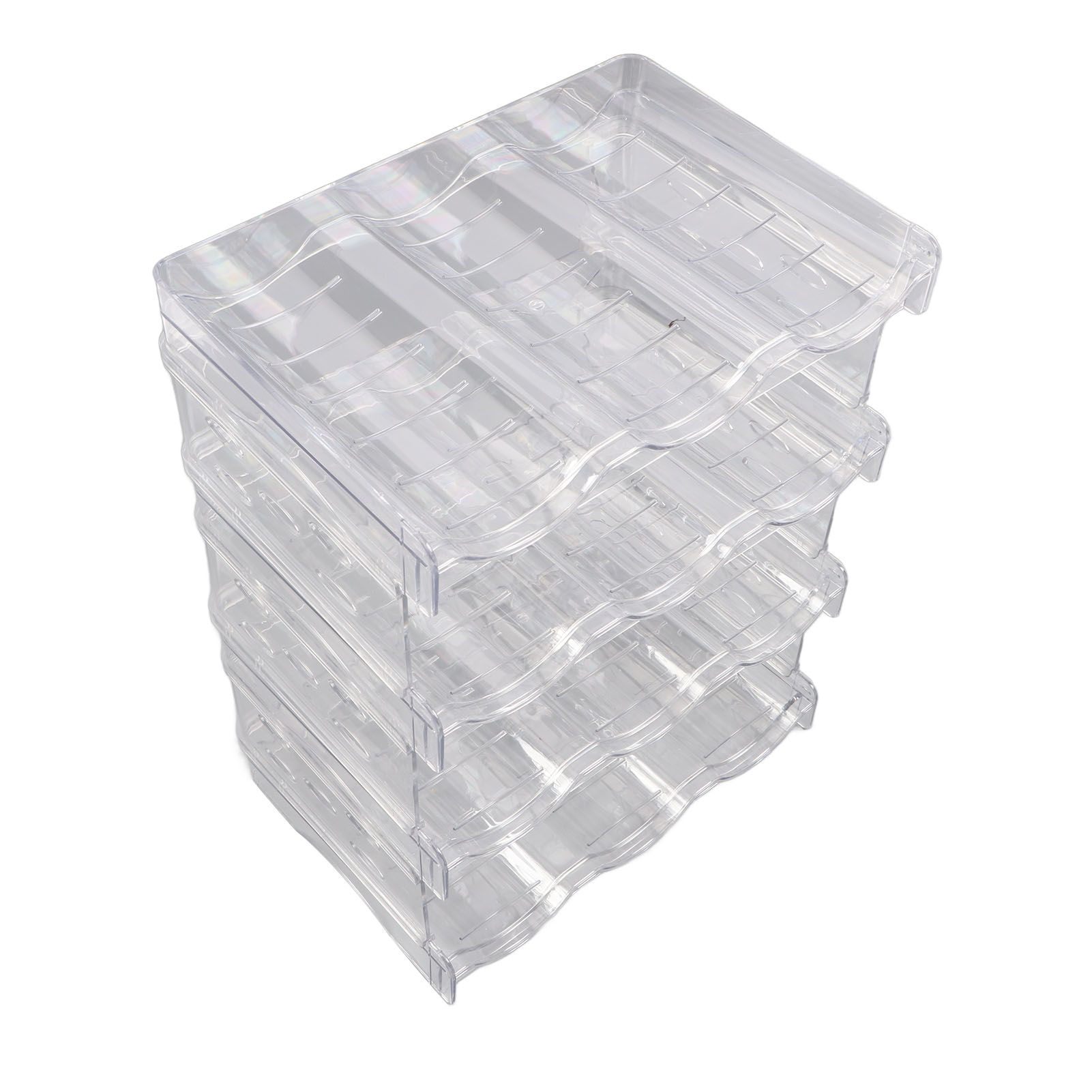 Transparent Water Bottle Organizer 4 Pack Stackable Plastic Water Bottle Cup Holder Detachable Kitchen Pantry Organization Storage Shelf for Cabinet - Image 4
