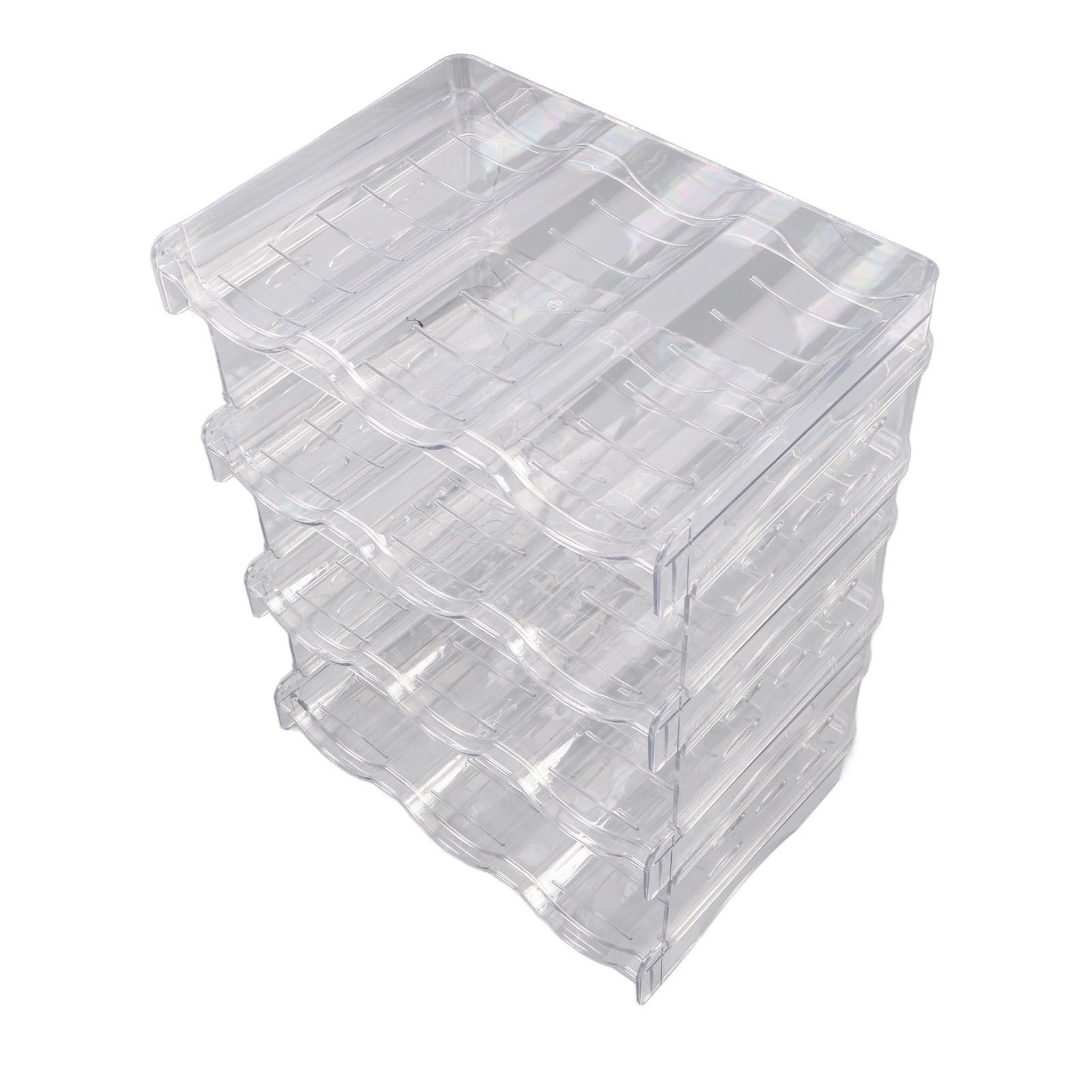 Transparent Water Bottle Organizer 4 Pack Stackable Plastic Water Bottle Cup Holder Detachable Kitchen Pantry Organization Storage Shelf for Cabinet - Image 8