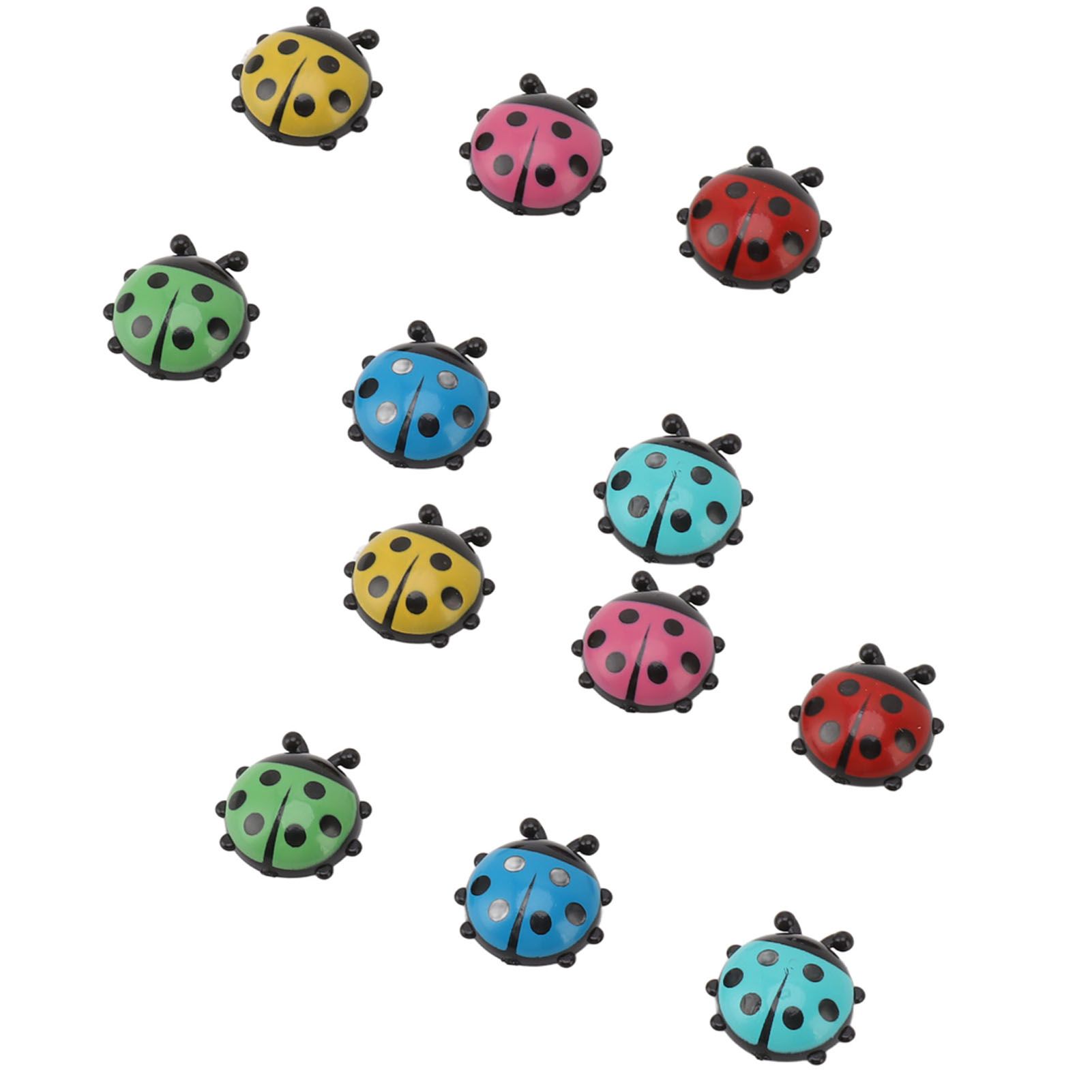 12pcs Resin Ladybug Shaped Refrigerator Magnets Home Kitchen Cute Cartoon Decorative Fridge Magnets - Image 1