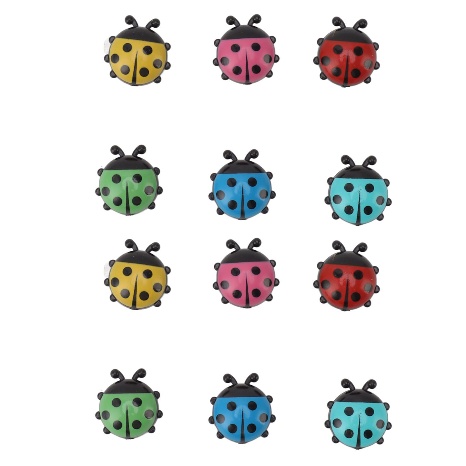 12pcs Resin Ladybug Shaped Refrigerator Magnets Home Kitchen Cute Cartoon Decorative Fridge Magnets - Image 3