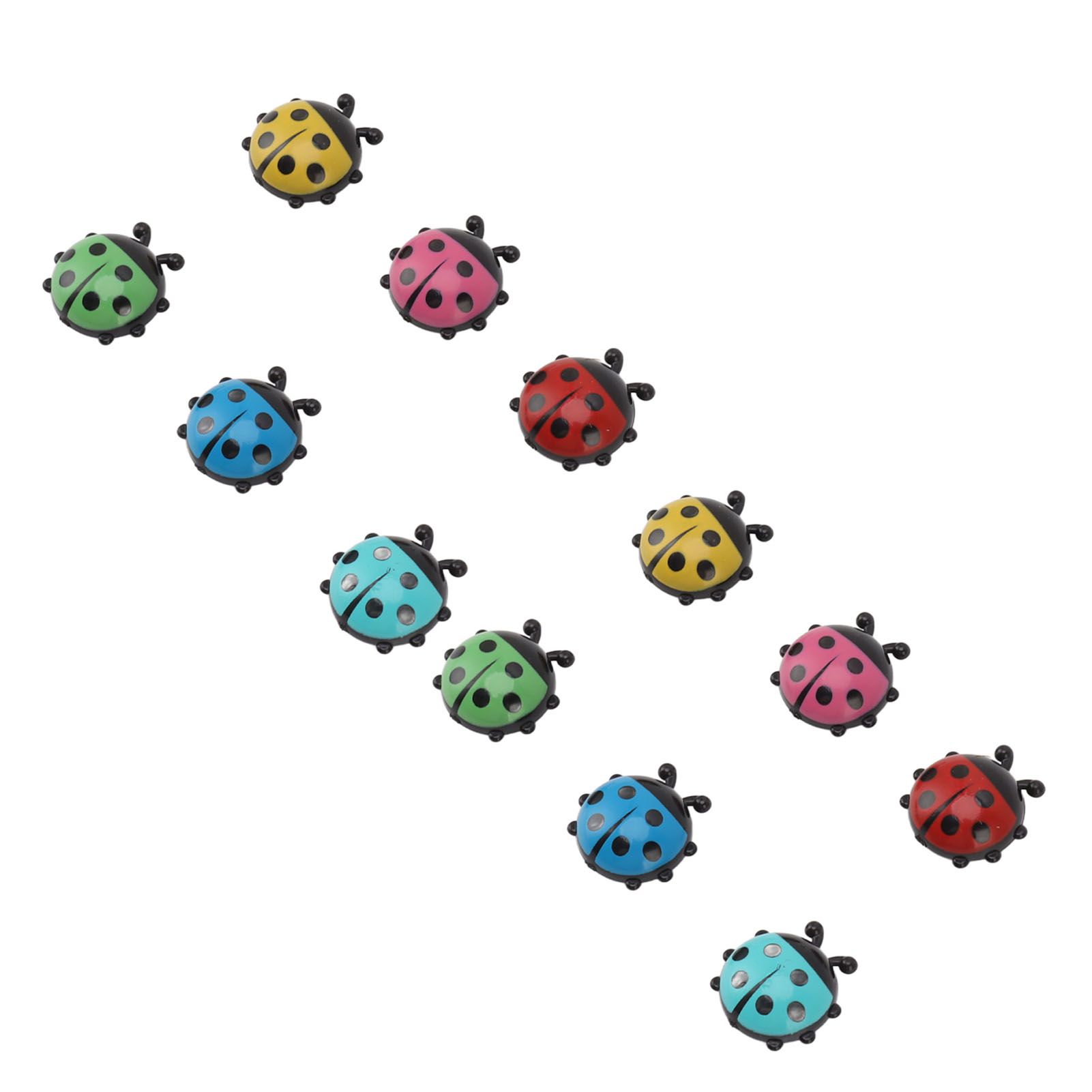 12pcs Resin Ladybug Shaped Refrigerator Magnets Home Kitchen Cute Cartoon Decorative Fridge Magnets - Image 4