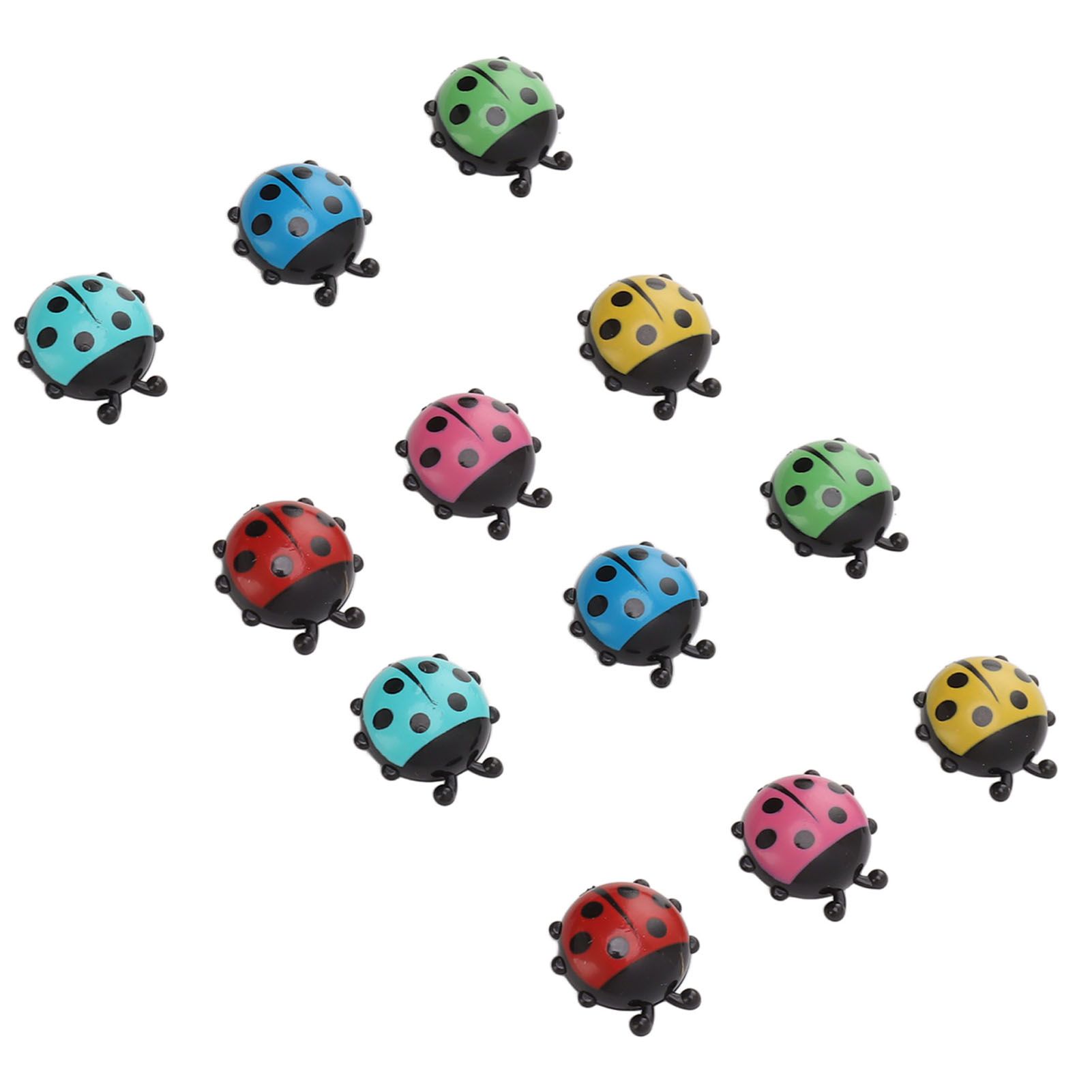 12pcs Resin Ladybug Shaped Refrigerator Magnets Home Kitchen Cute Cartoon Decorative Fridge Magnets - Image 5