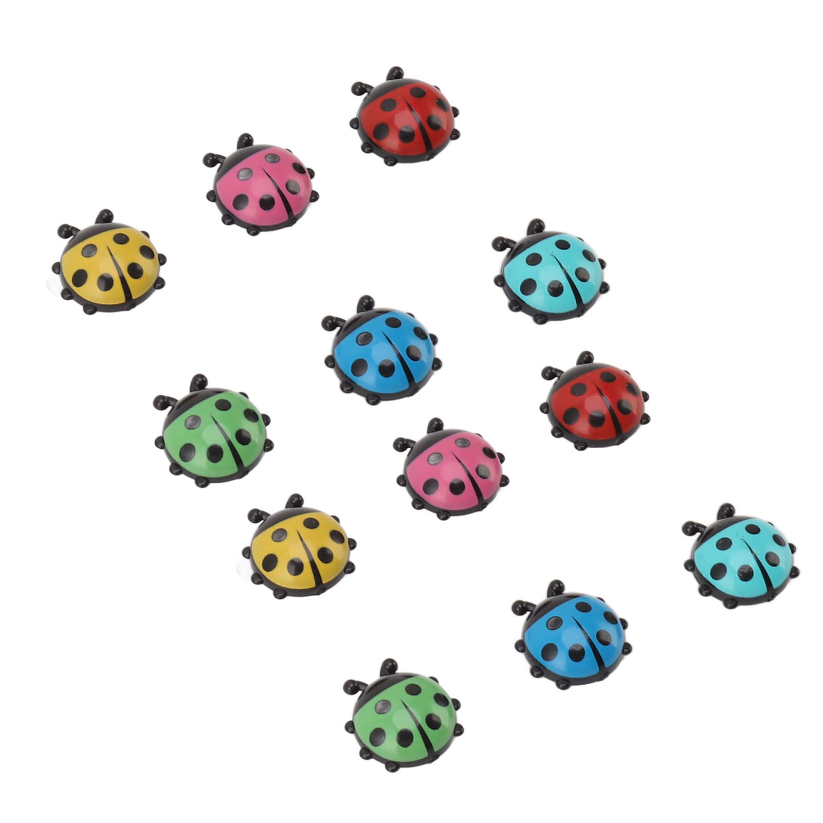 12pcs Resin Ladybug Shaped Refrigerator Magnets Home Kitchen Cute Cartoon Decorative Fridge Magnets - Image 6