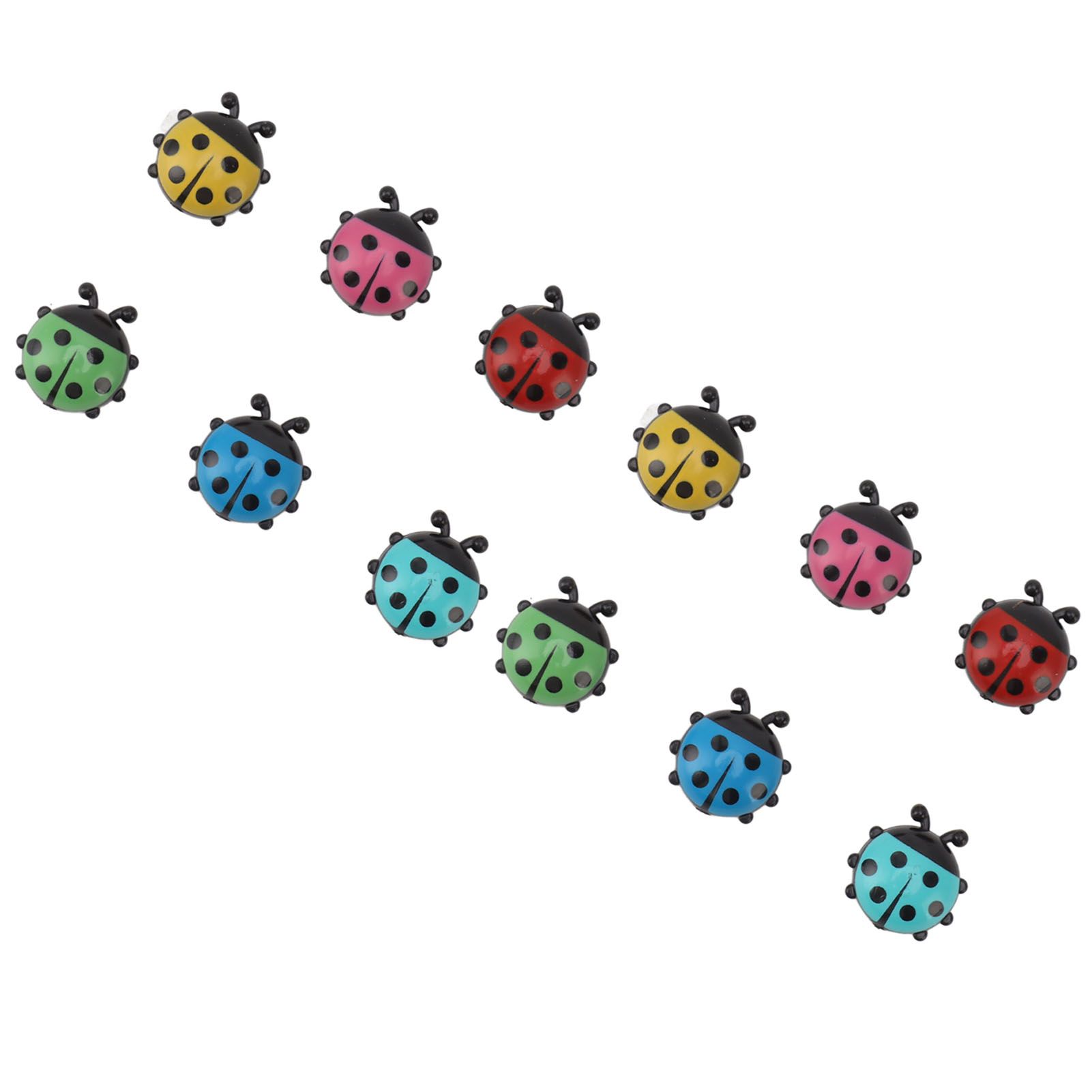 12pcs Resin Ladybug Shaped Refrigerator Magnets Home Kitchen Cute Cartoon Decorative Fridge Magnets - Image 7