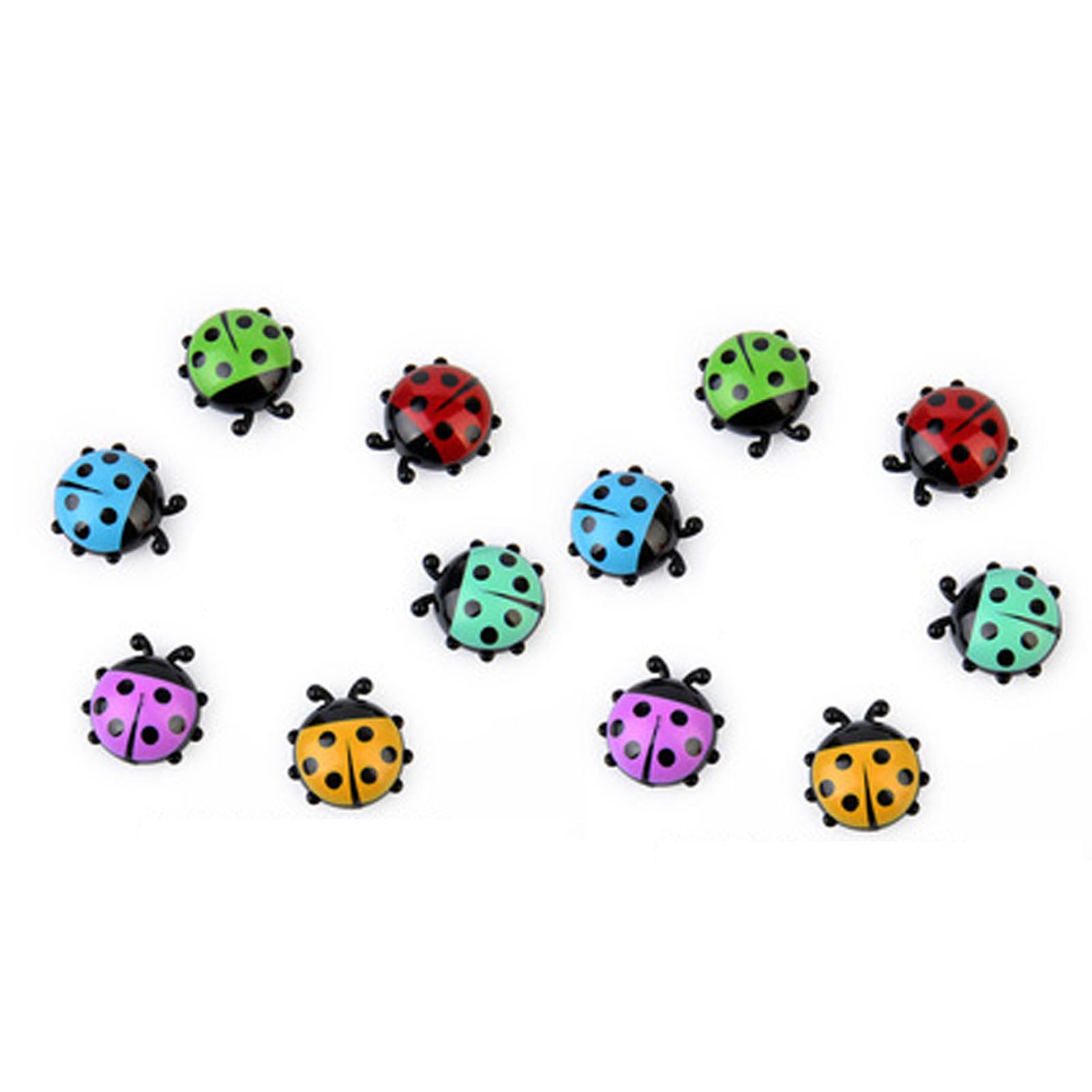 12pcs Resin Ladybug Shaped Refrigerator Magnets Home Kitchen Cute Cartoon Decorative Fridge Magnets - Image 8
