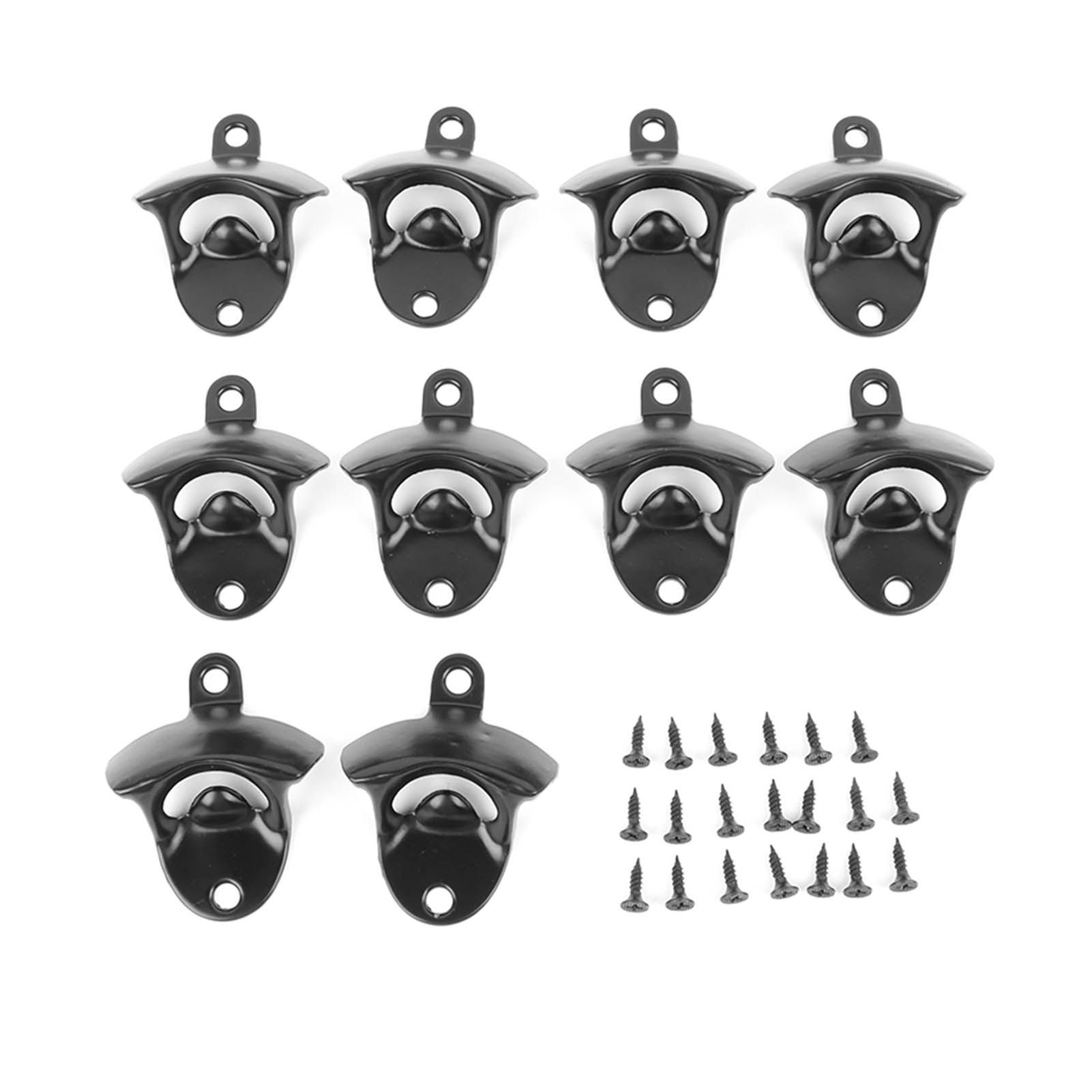 10Pcs Black Beer Bottle Opener Bar Beer Soda Bottle Cap Opener for Restaurant Camping Home Party - Image 1