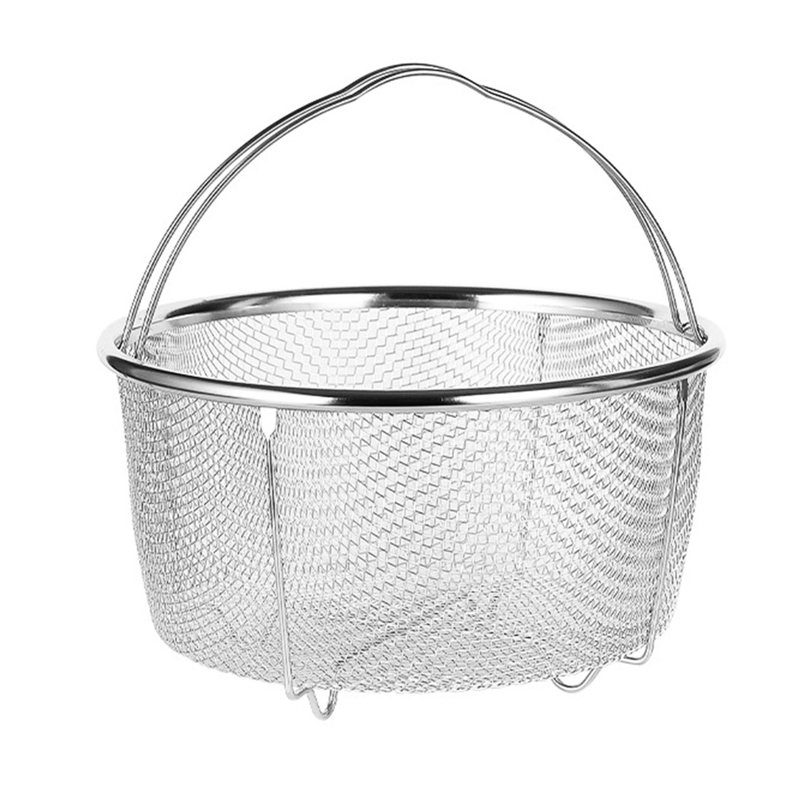 Mesh Steaming Basket Stainless Steel Comfortable Handles Heat Resistant Steaming Basket for Cooking Kitchen 18x18cm - Image 4