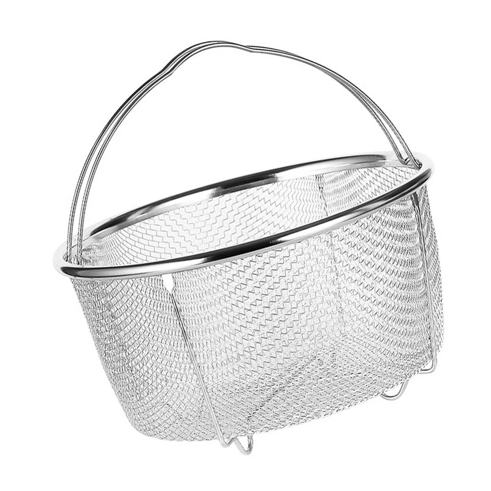 Mesh Steaming Basket Stainless Steel Comfortable Handles Heat Resistant Steaming Basket for Cooking Kitchen 20x21cm - Image 3