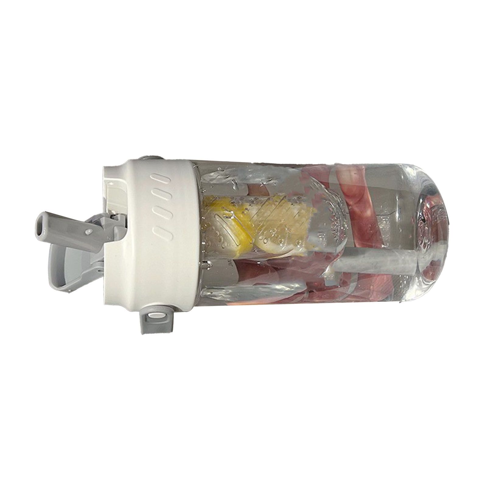 Straw Water Bottle Built in Tea Strainer with Handle PC 700ml Beautiful Cute Straw Bottle for Girls Women White - Image 3
