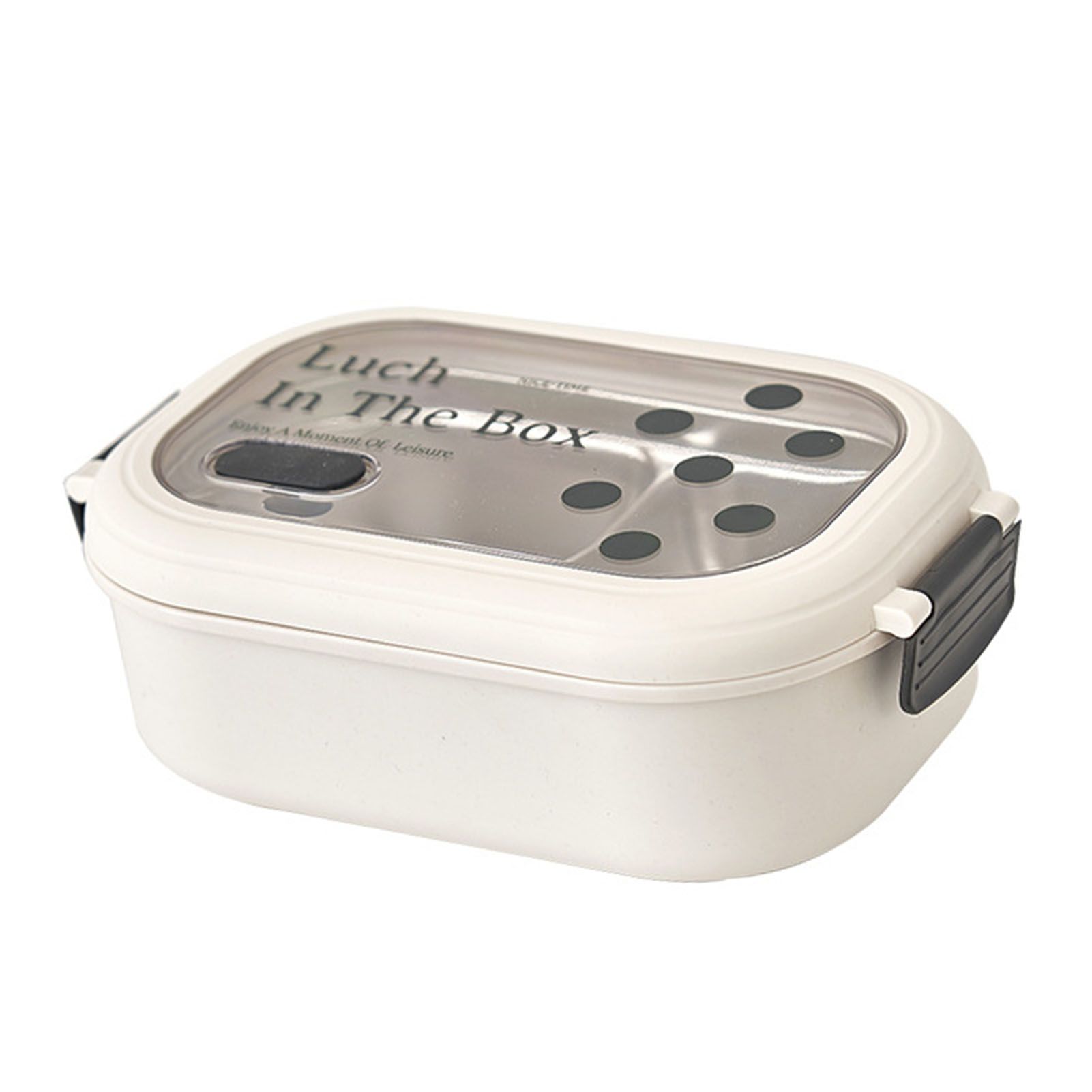2 Compartment Bento Box Heat Preservation Stainless Steel Interlayer Lunch Box Airtight Portable Food Storage Containers for School Office Dot - Image 2