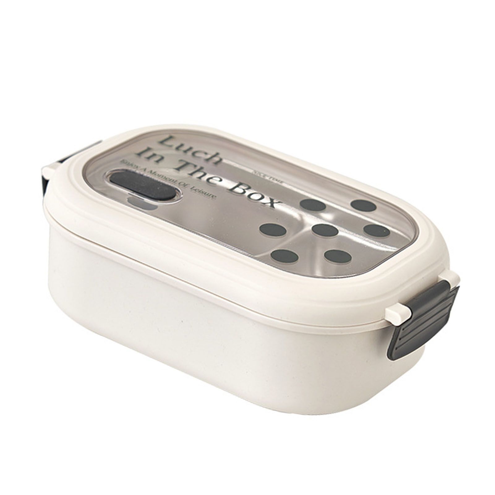 2 Compartment Bento Box Heat Preservation Stainless Steel Interlayer Lunch Box Airtight Portable Food Storage Containers for School Office Dot - Image 3