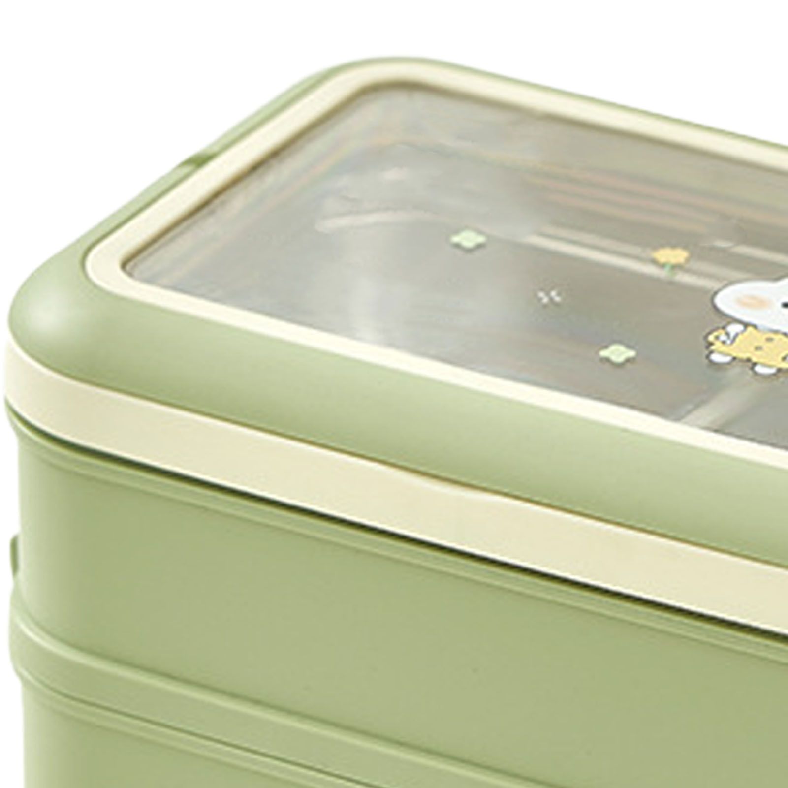 Stainless Steel Insulated Lunch Box Multiple Compartments Fashionable Safe Stainless Steel Bento Box for Students Kids Green - Image 8