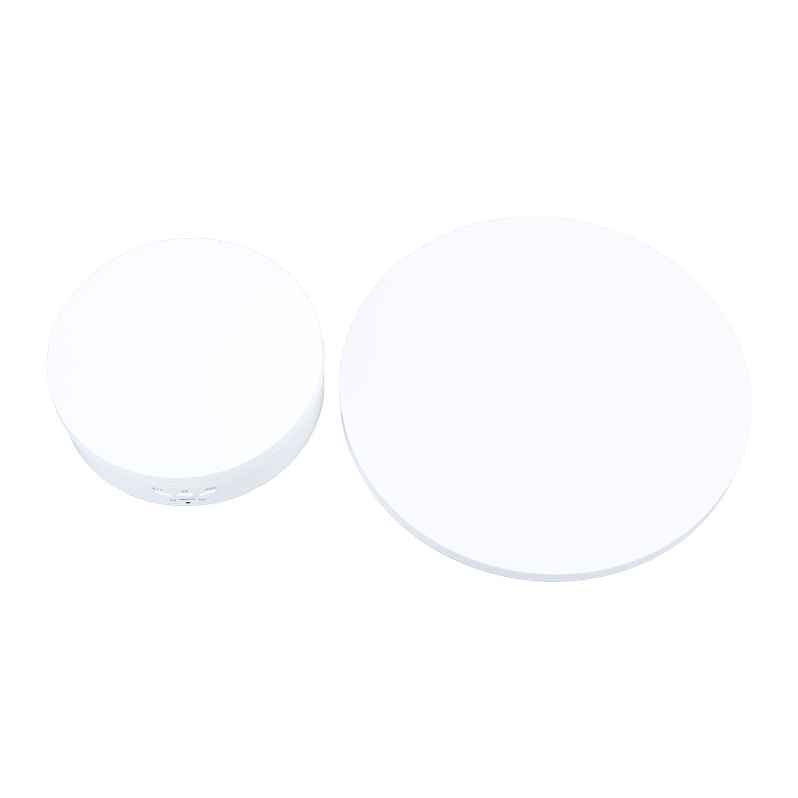 Electric Rotating Turntable 2 in 1 Smart Remote Control Jewelry Display Tray Live Streaming Ornaments Display Stand 5V White - Image 2