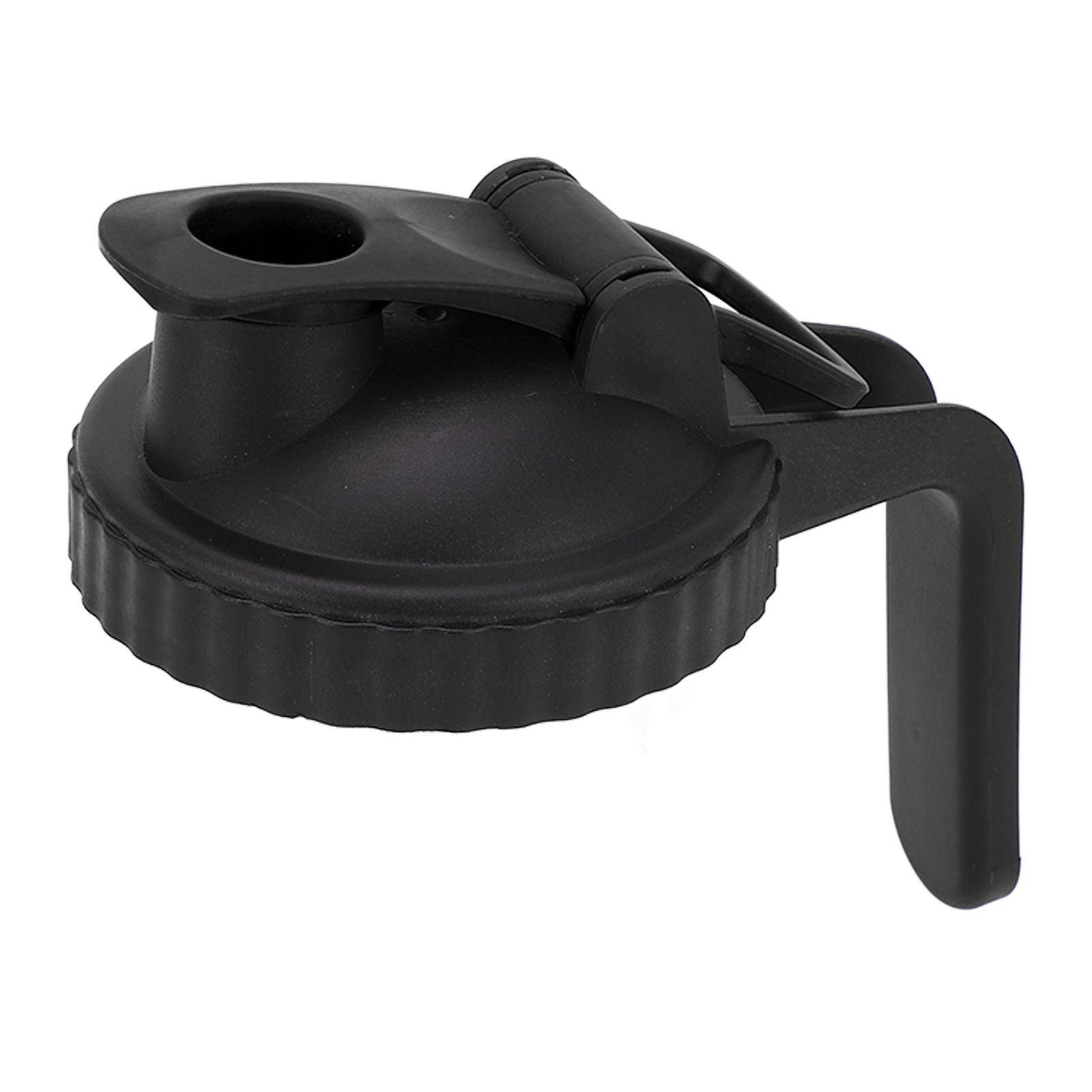 Wide Mouth Mason Jar Pour Spout Lid Leak Proof Mason Jar Flip Cap Lid with Handle Black - Image 4