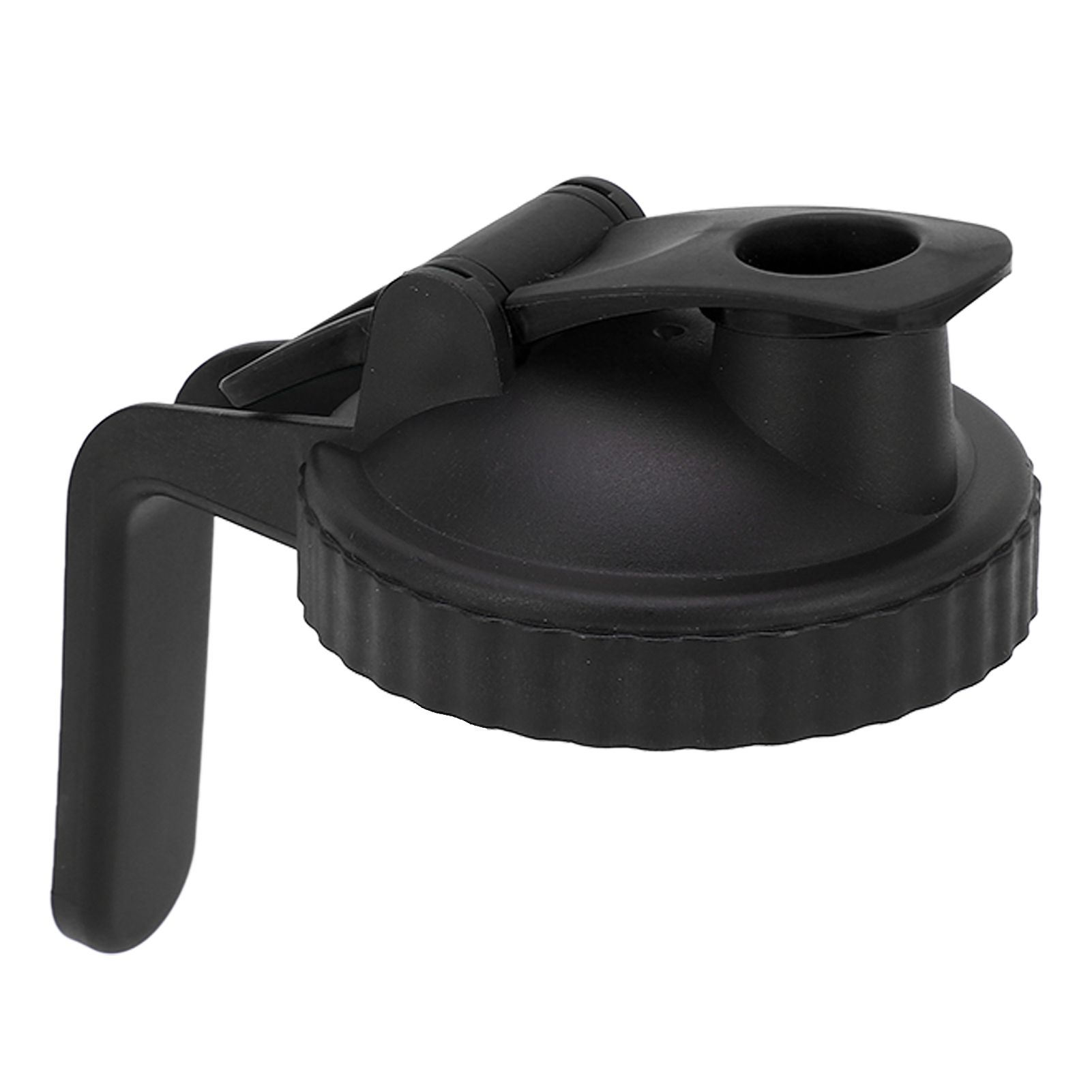 Wide Mouth Mason Jar Pour Spout Lid Leak Proof Mason Jar Flip Cap Lid with Handle Black - Image 5