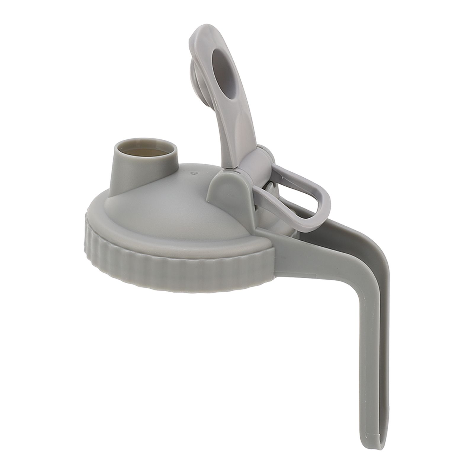 Wide Mouth Mason Jar Pour Spout Lid Leak Proof Mason Jar Flip Cap Lid with Handle Gray - Image 1