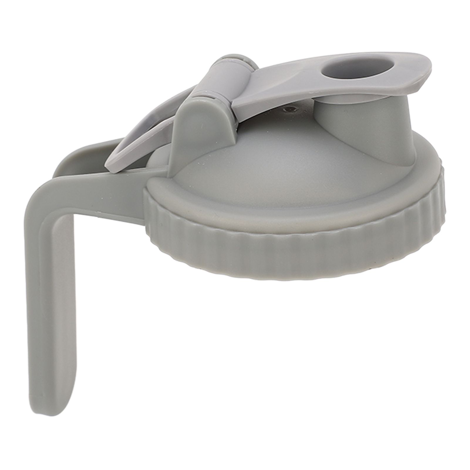 Wide Mouth Mason Jar Pour Spout Lid Leak Proof Mason Jar Flip Cap Lid with Handle Gray - Image 3