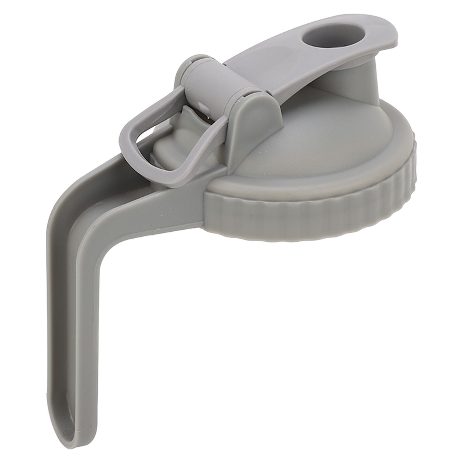 Wide Mouth Mason Jar Pour Spout Lid Leak Proof Mason Jar Flip Cap Lid with Handle Gray - Image 4