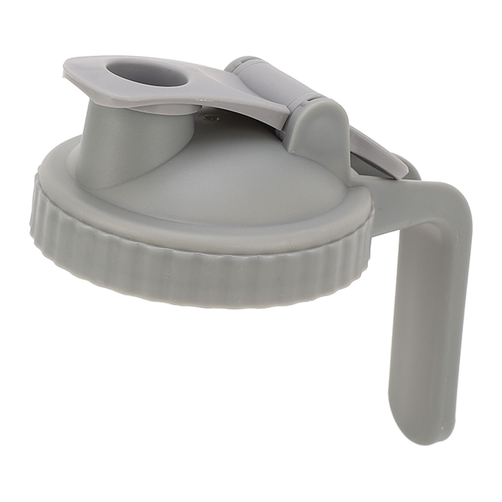 Wide Mouth Mason Jar Pour Spout Lid Leak Proof Mason Jar Flip Cap Lid with Handle Gray - Image 5