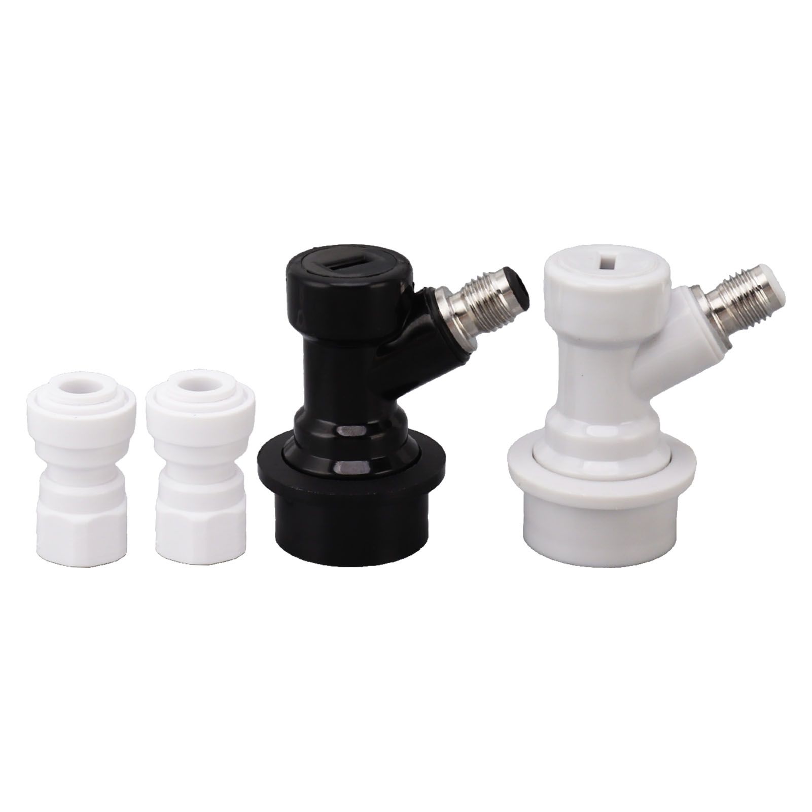 Ball Lock Disconnect Kit Beer Keg Liquid Dispenser Push in Fitting Quick Joint Connector for Beer Tube Hose 5/16 - Image 1