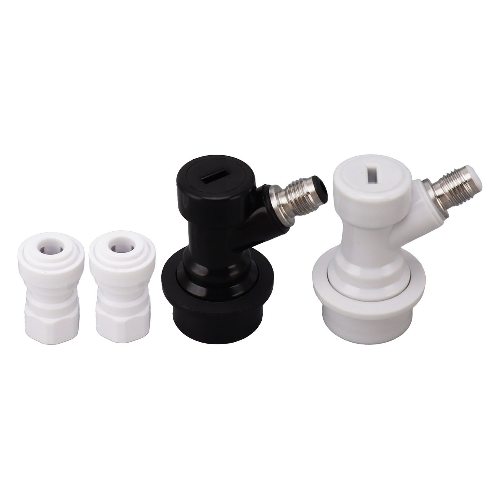 Ball Lock Disconnect Kit Beer Keg Liquid Dispenser Push in Fitting Quick Joint Connector for Beer Tube Hose 3/8 - Image 2