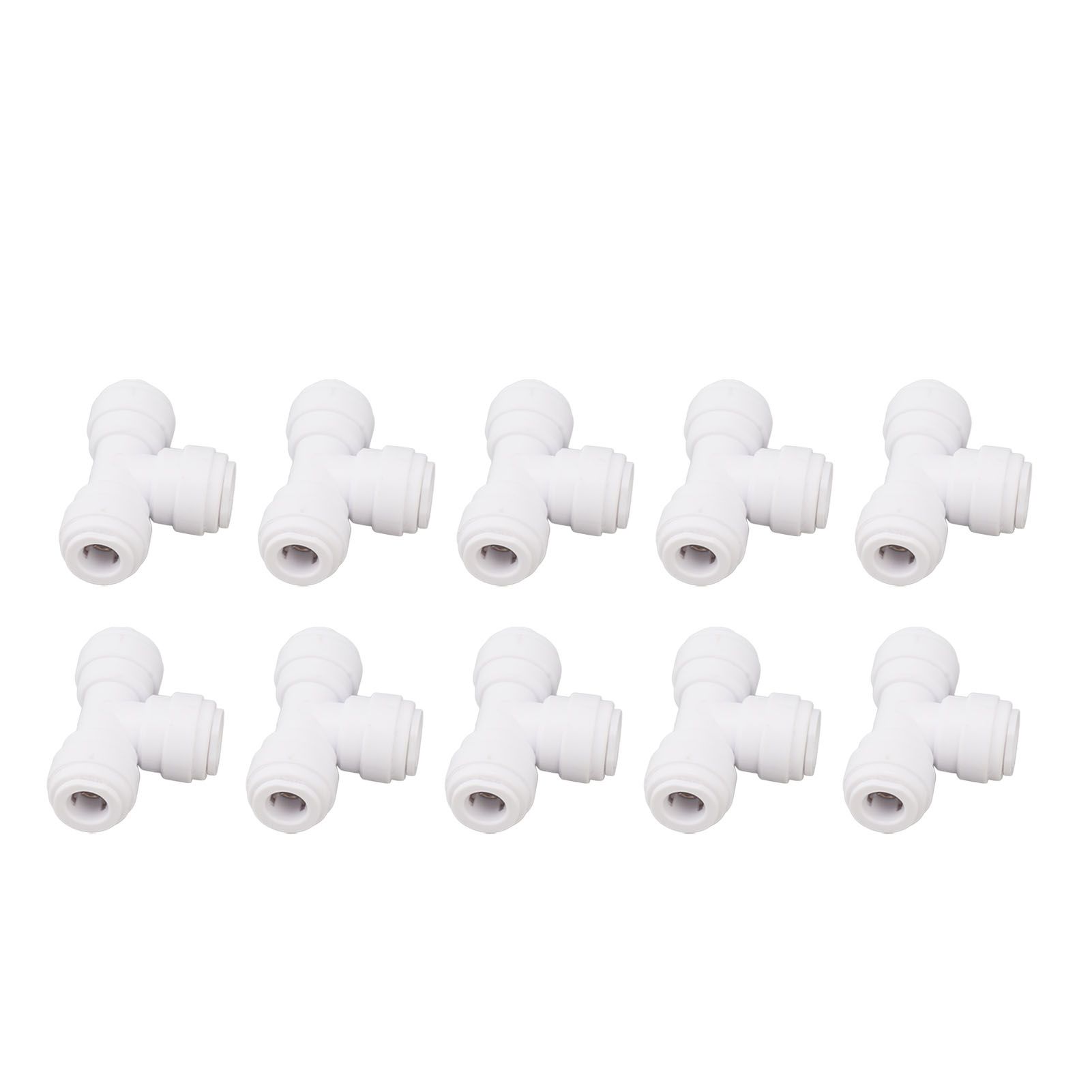 10PCS Push to Connect Fittings 8mm 5/16 Tee Coupling Quick Connector Plastic Tight Sealing Tube Fittings Home Beer Brewing Parts - Image 1