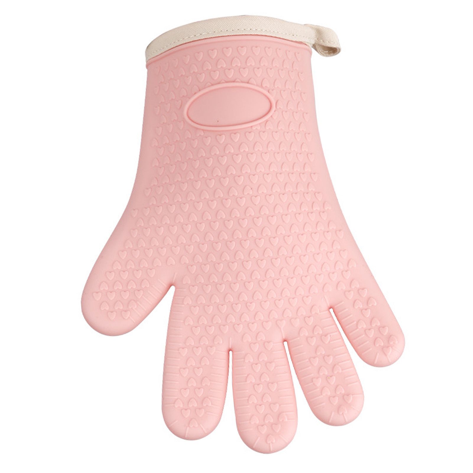 Thickened Silicone Anti Scalding Oven Glove Heat Resistant Silicone Cooking Glove for Microwave Oven Toaster pink Orange - Image 7