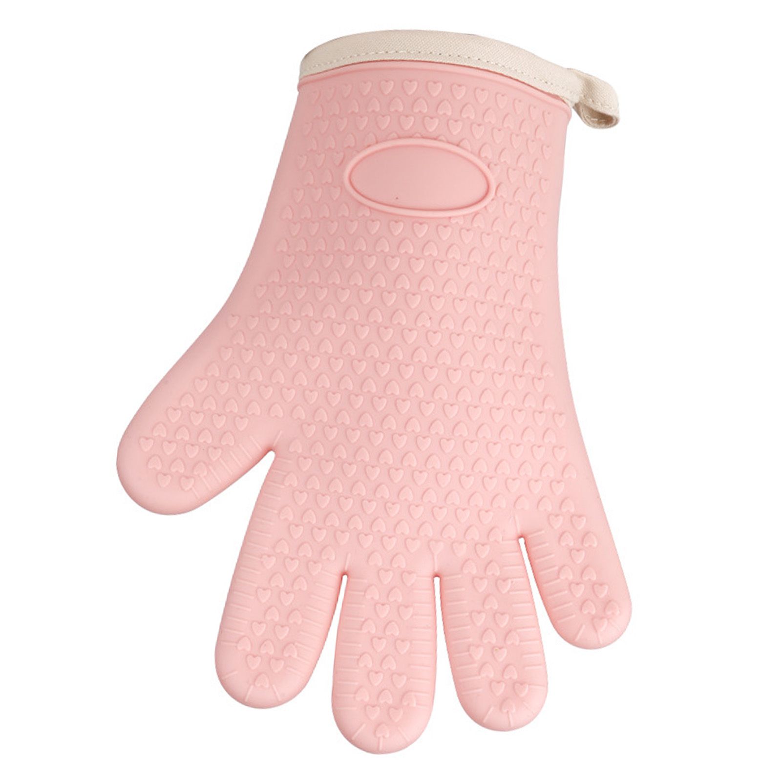 Thickened Silicone Anti Scalding Oven Glove Heat Resistant Silicone Cooking Glove for Microwave Oven Toaster pink Orange - Image 8