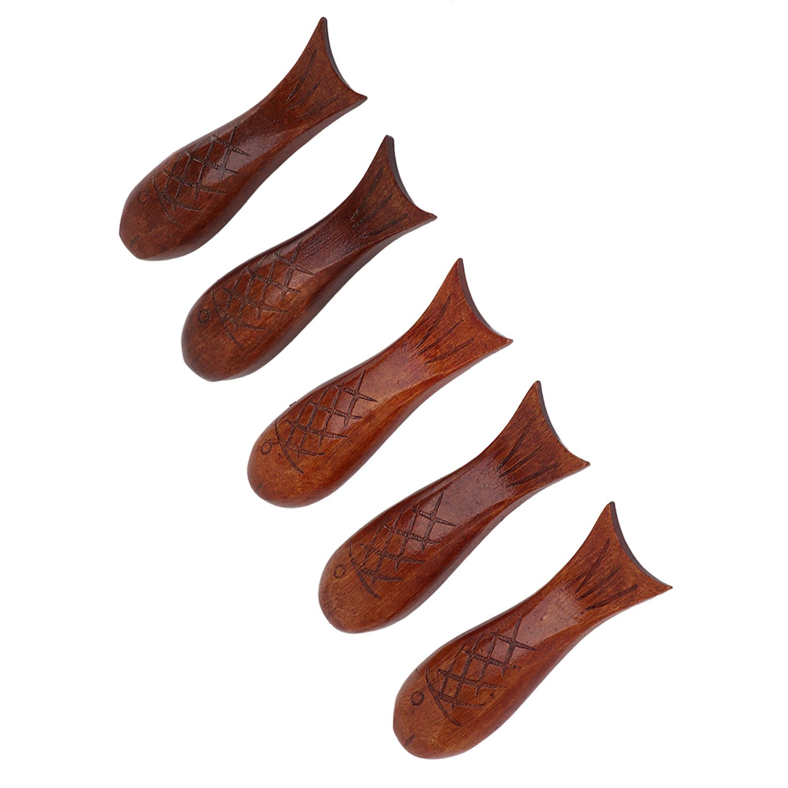 5Pcs Wooden Fish Shape Chopstick Rest Stand Rack Spoon Fork Knife Holder Wooden Chopstick Holder - Image 3