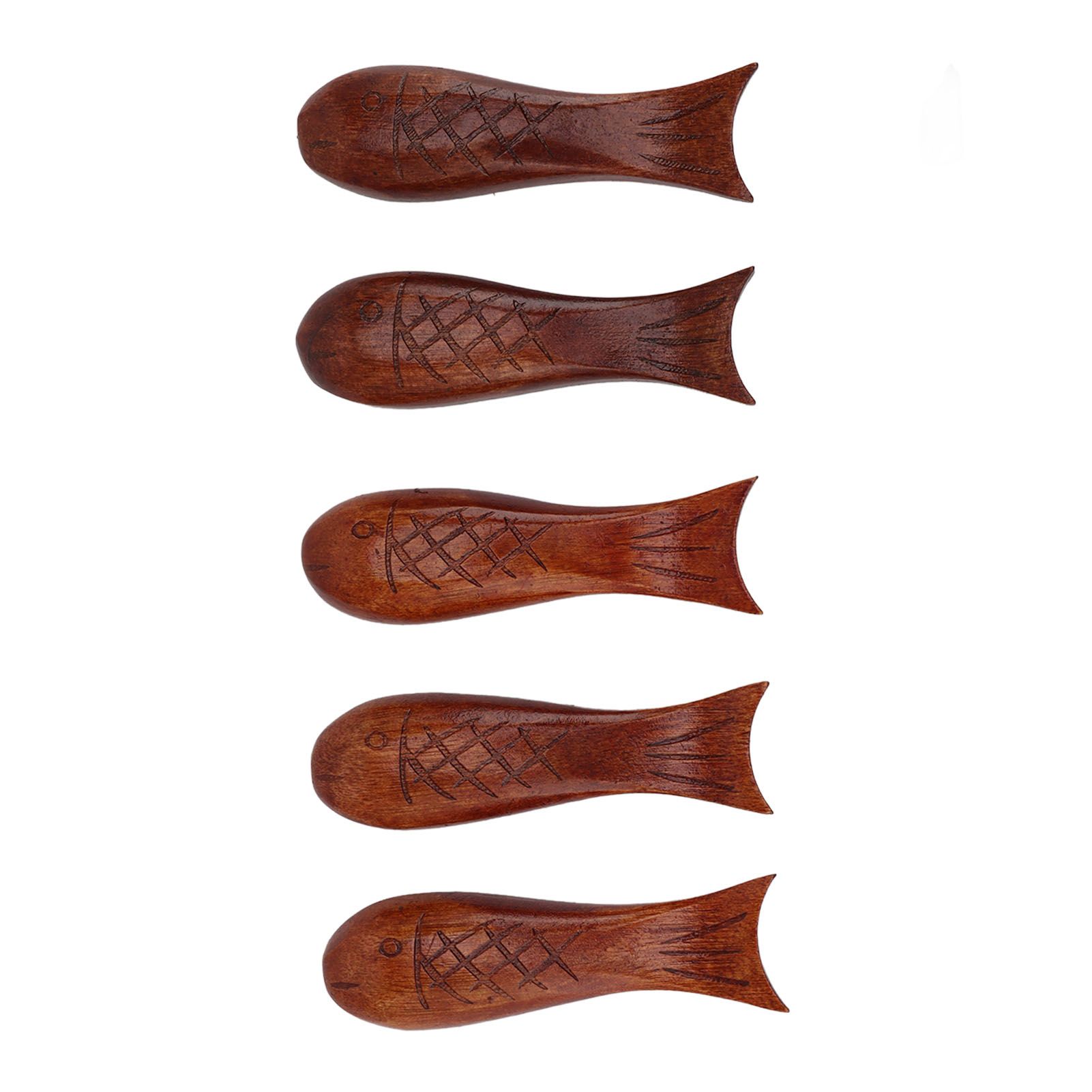 5Pcs Wooden Fish Shape Chopstick Rest Stand Rack Spoon Fork Knife Holder Wooden Chopstick Holder - Image 4