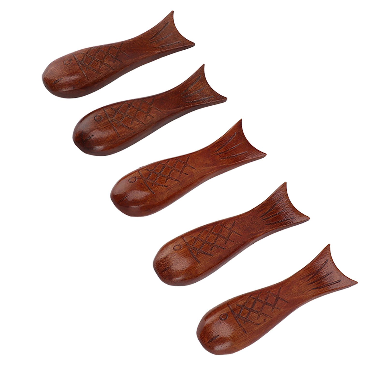 5Pcs Wooden Fish Shape Chopstick Rest Stand Rack Spoon Fork Knife Holder Wooden Chopstick Holder - Image 5