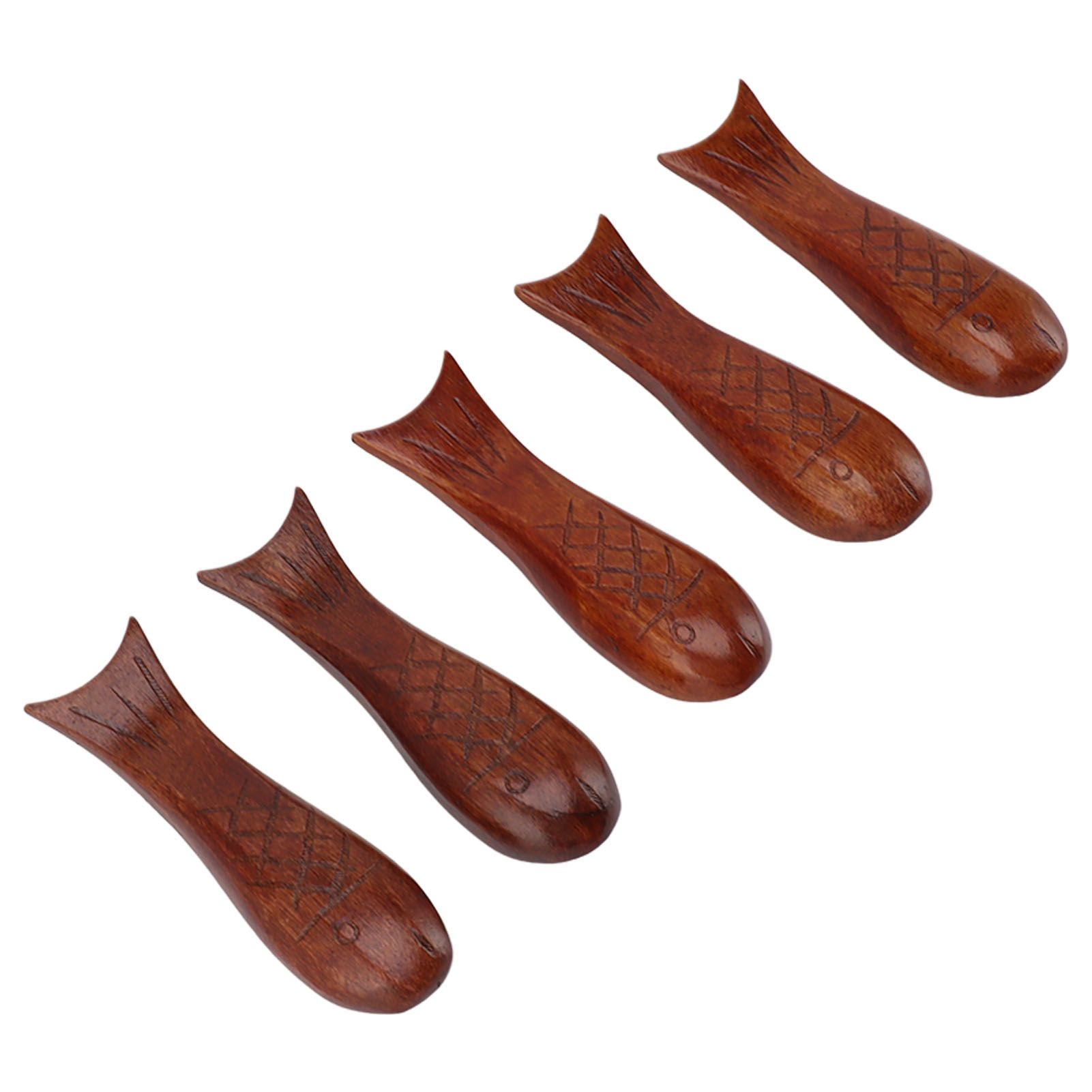 5Pcs Wooden Fish Shape Chopstick Rest Stand Rack Spoon Fork Knife Holder Wooden Chopstick Holder - Image 6