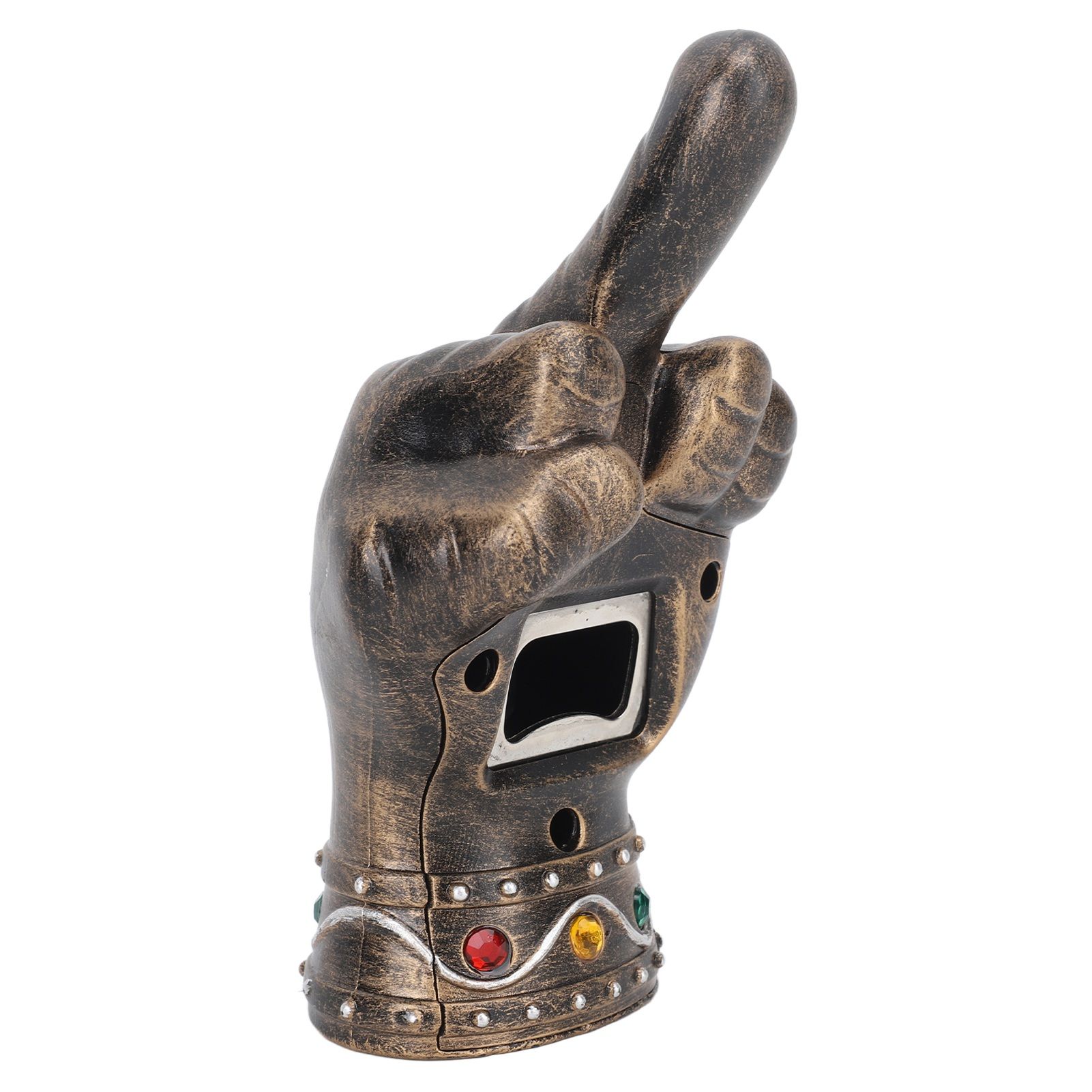 Fist Beer Opener Cool Middle Finger Shape Portable Fist Beer Bottle Opener for Men Husband Dad Grandpa Boyfriend Gold - Image 3
