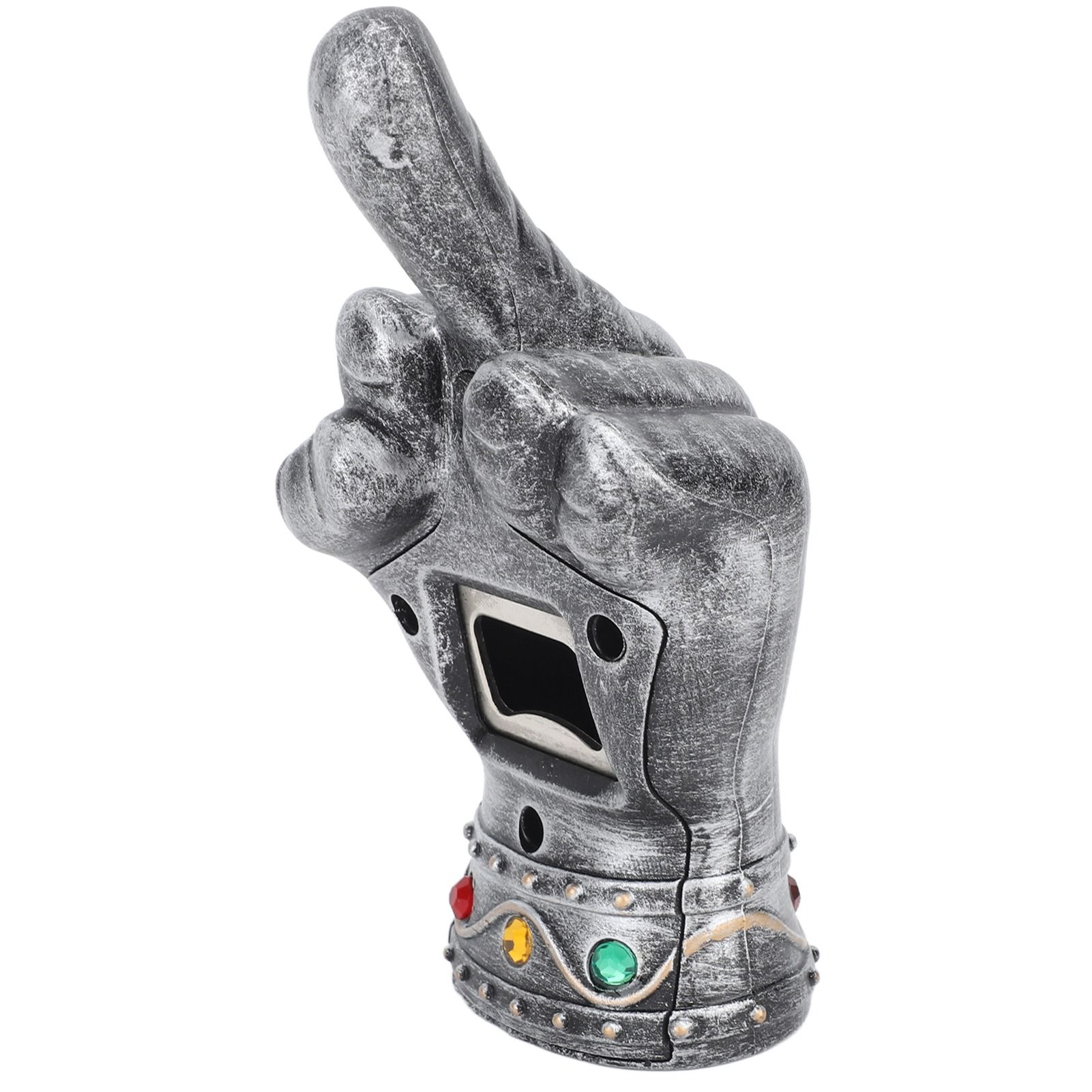 Fist Beer Opener Cool Middle Finger Shape Portable Fist Beer Bottle Opener for Men Husband Dad Grandpa Boyfriend Silver - Image 2
