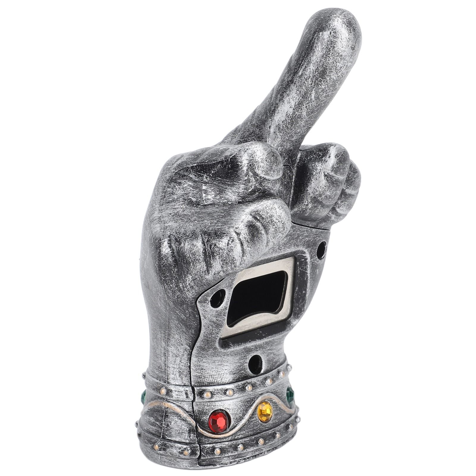Fist Beer Opener Cool Middle Finger Shape Portable Fist Beer Bottle Opener for Men Husband Dad Grandpa Boyfriend Silver - Image 3