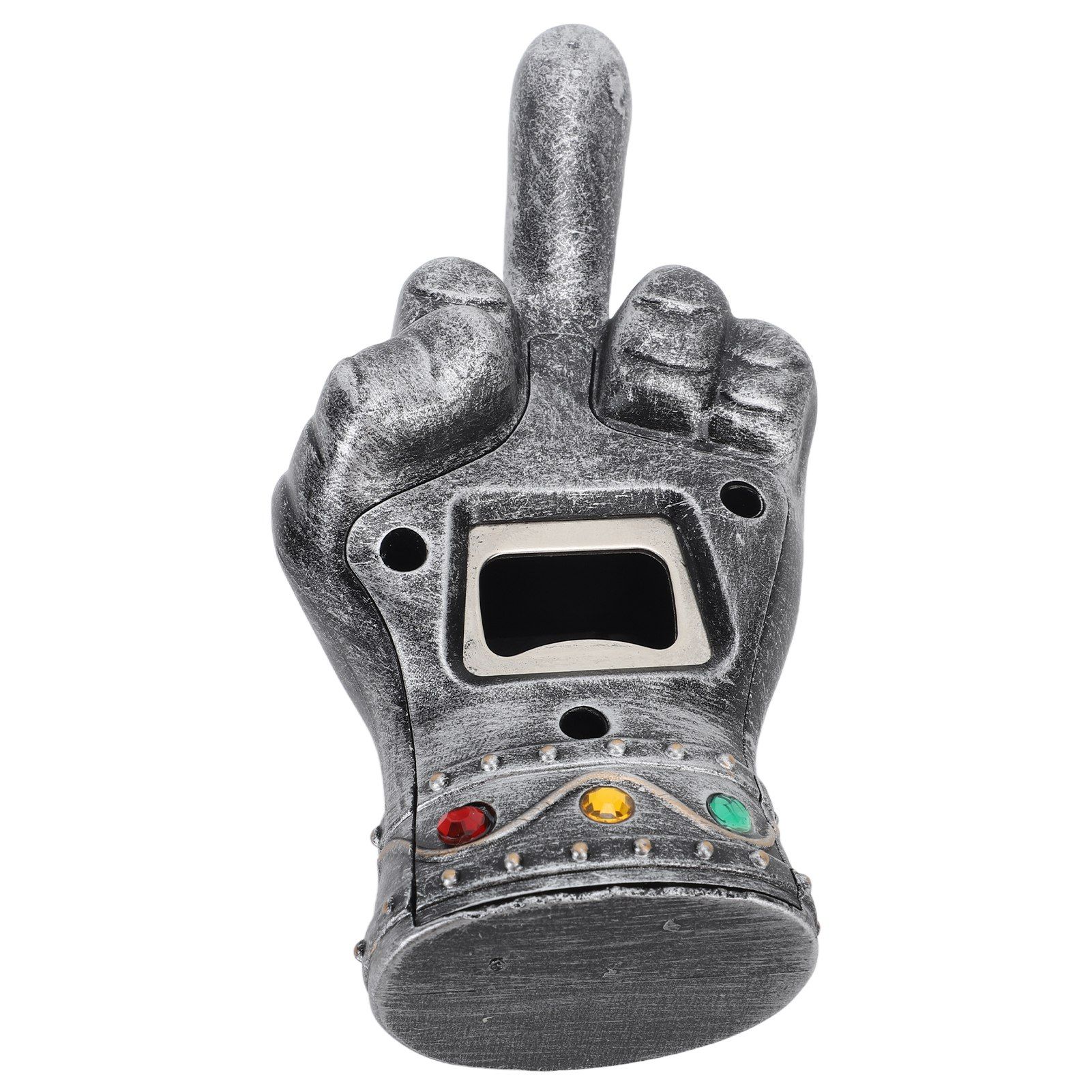 Fist Beer Opener Cool Middle Finger Shape Portable Fist Beer Bottle Opener for Men Husband Dad Grandpa Boyfriend Silver - Image 4