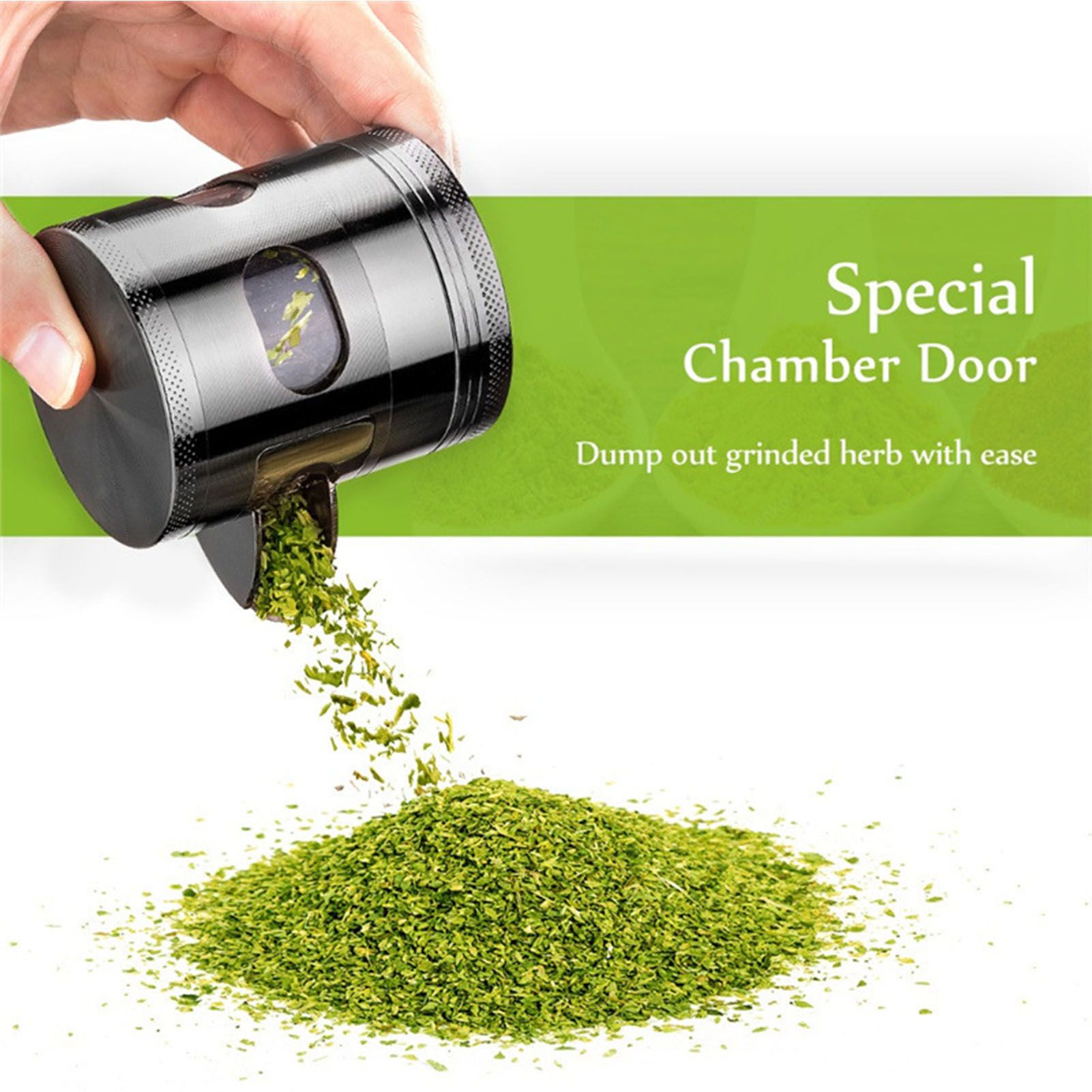 Manual Spice Grinder Small Portable Zinc Alloy Herb Grinder for Household Kitchen Restaurant - Image 7