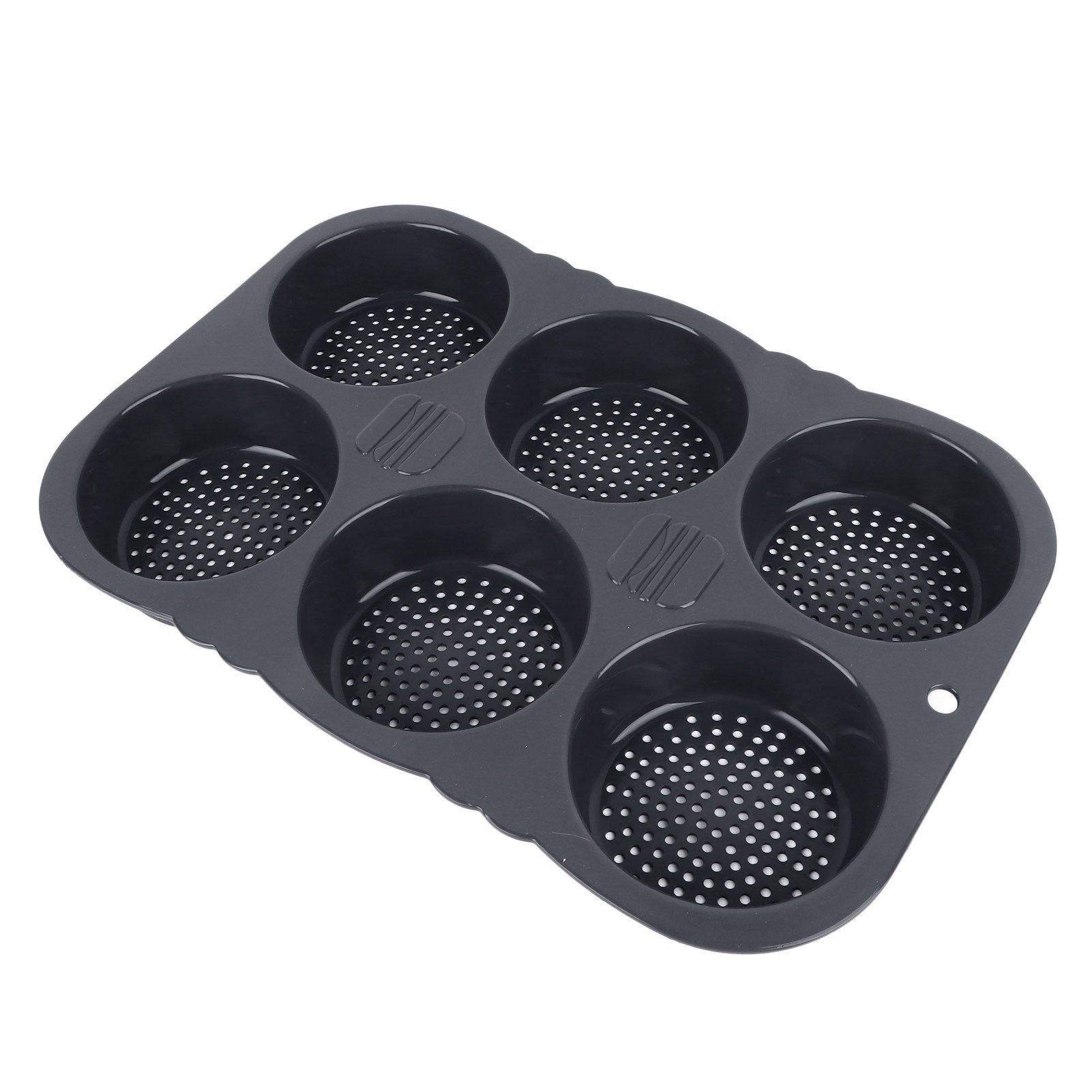 6 Cavity Hamburger Bun Mould Foldable Reusable Bread Mould ‑40℉ to +446℉ Heat Resistance Baking Mould for Kitchen - Image 3
