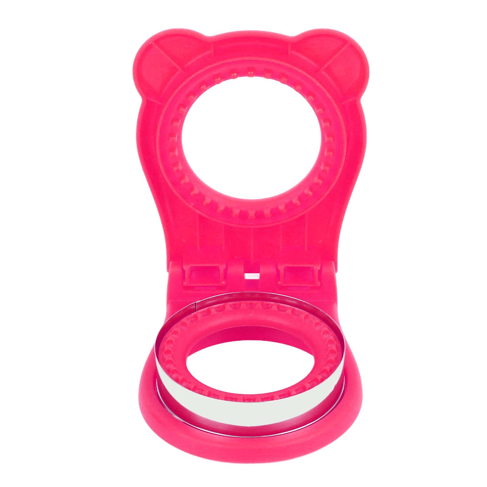 Sandwich Cutter Mold Manual Cake Bread Cutter Sealer Tool Round for Kitchen Cooking Rose Red - Image 7