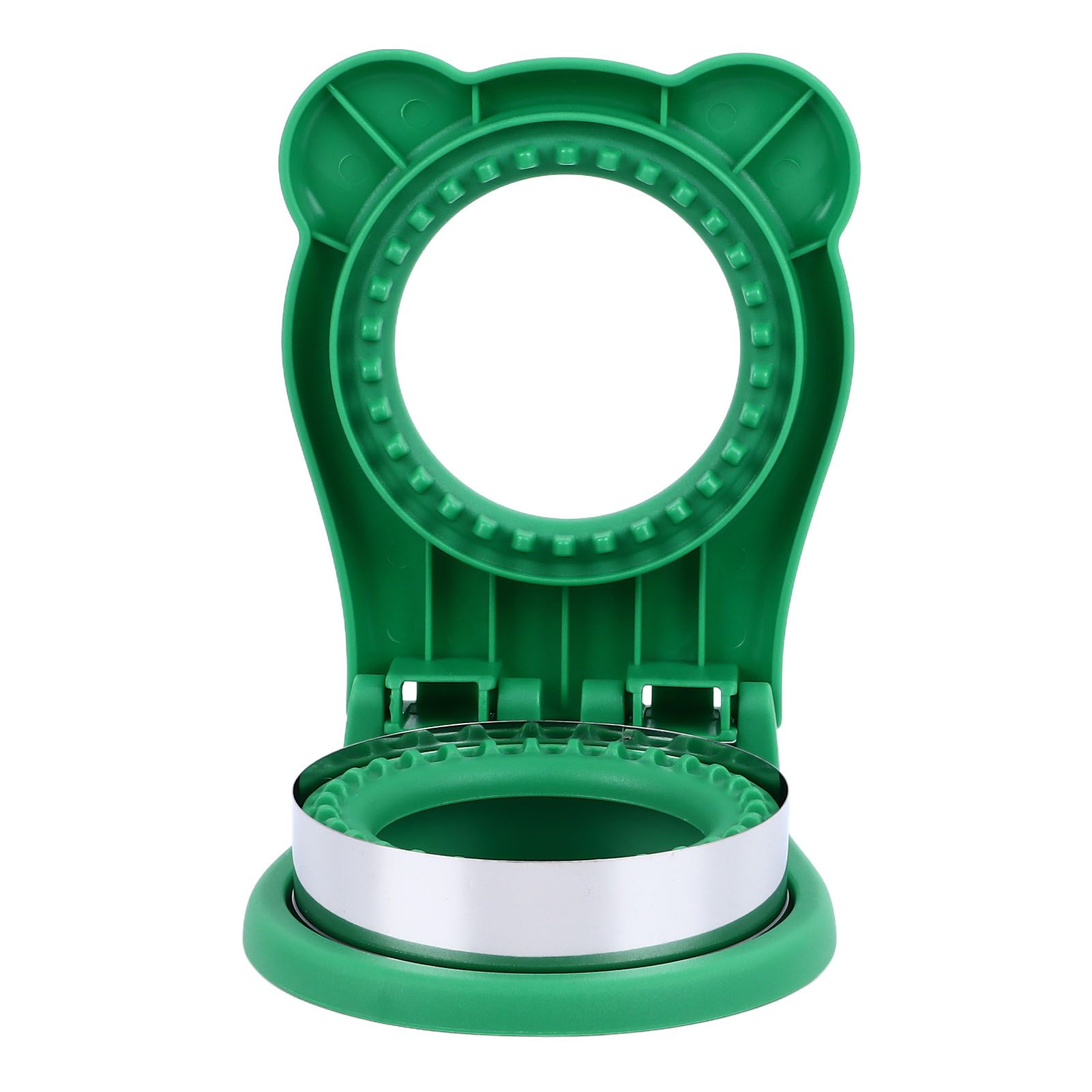 Sandwich Cutter Mold Manual Cake Bread Cutter Sealer Tool Round for Kitchen Cooking Green - Image 1