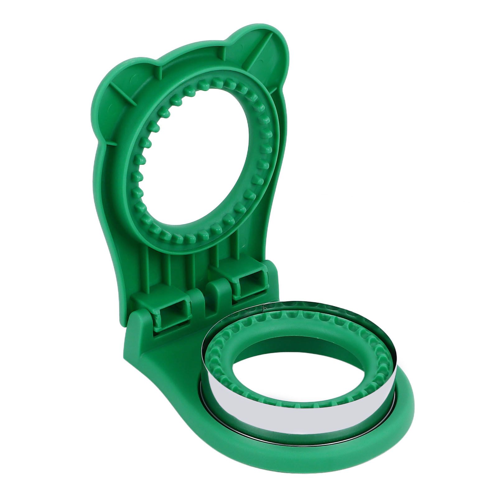 Sandwich Cutter Mold Manual Cake Bread Cutter Sealer Tool Round for Kitchen Cooking Green - Image 6