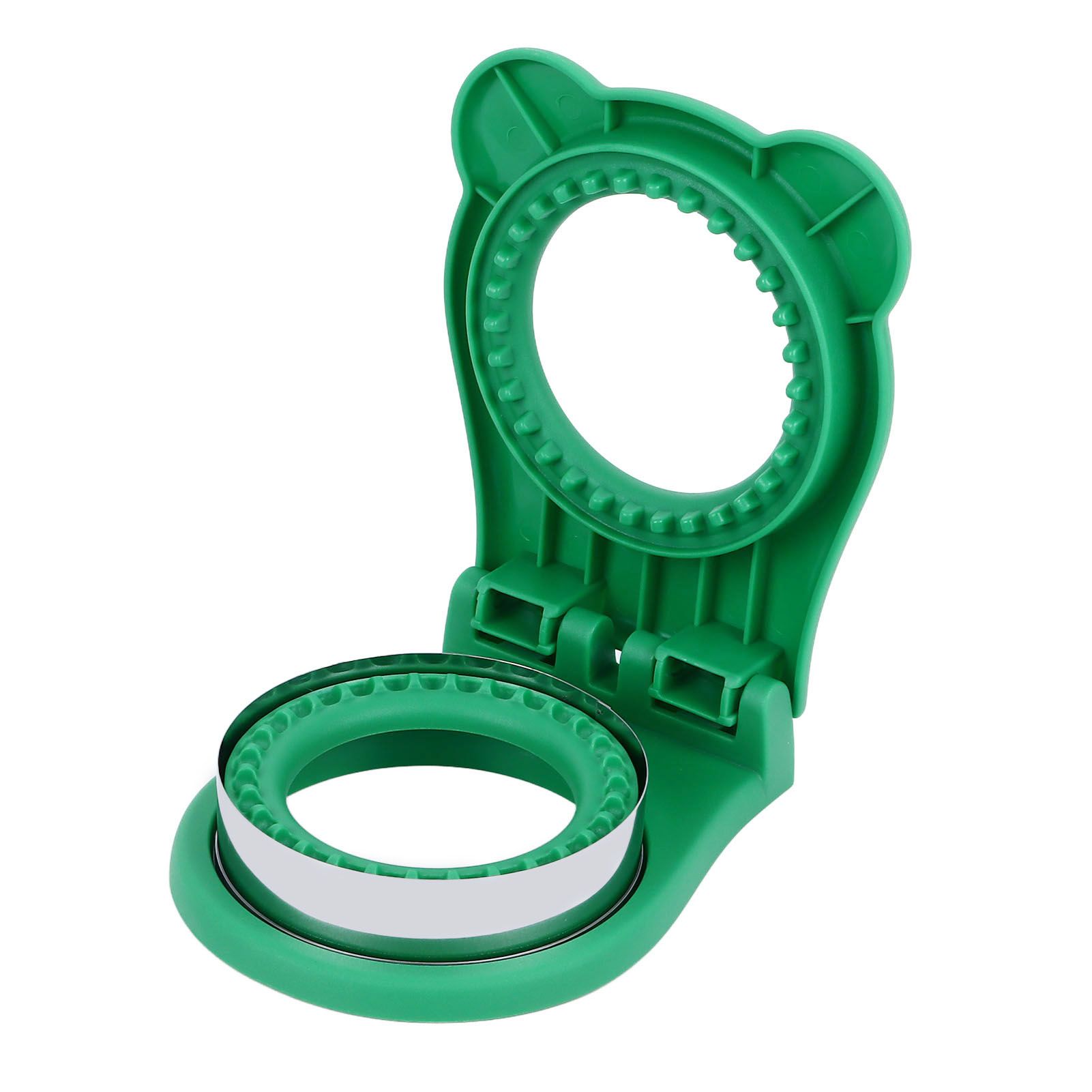 Sandwich Cutter Mold Manual Cake Bread Cutter Sealer Tool Round for Kitchen Cooking Green - Image 7