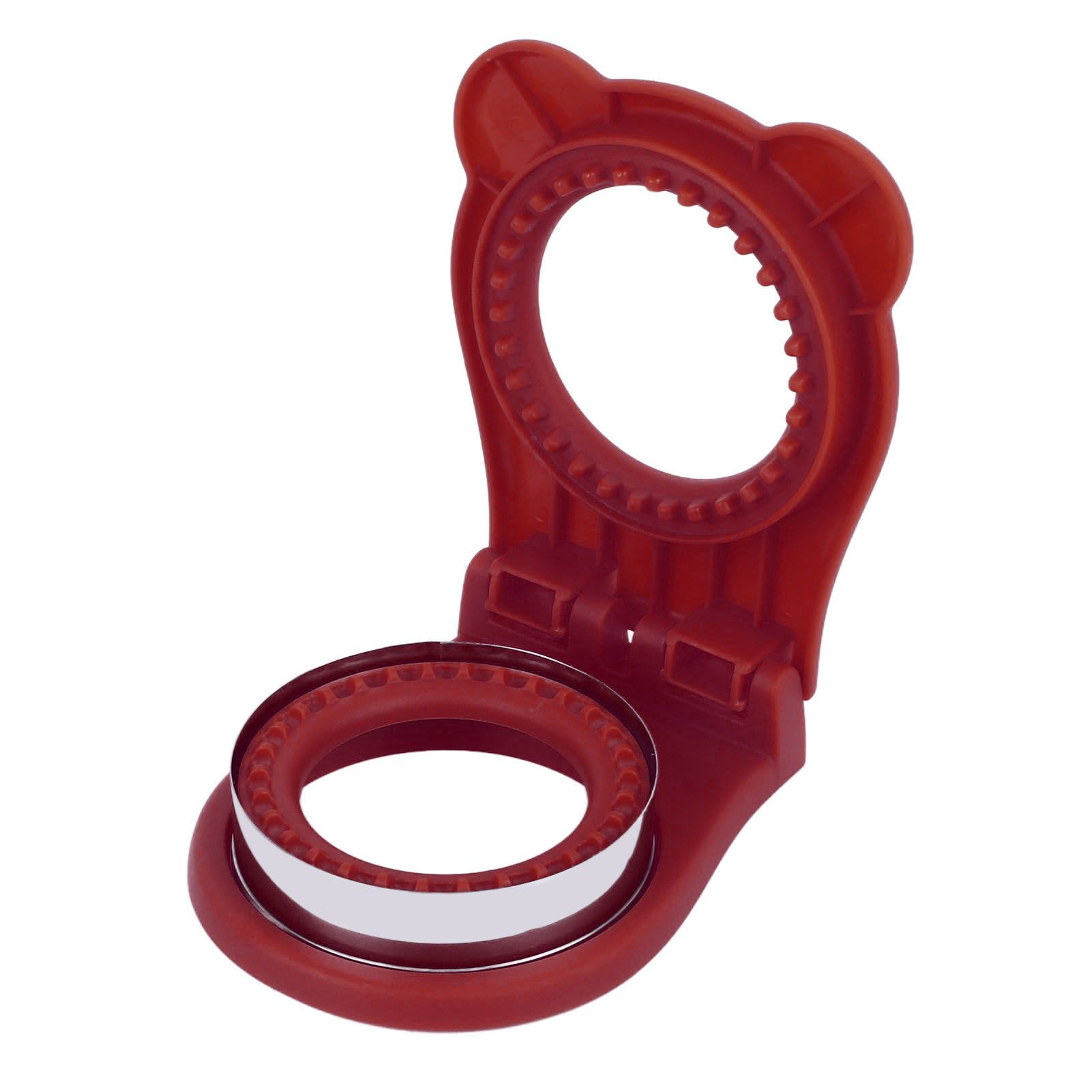 Sandwich Cutter Mold Manual Cake Bread Cutter Sealer Tool Round for Kitchen Cooking Red - Image 3
