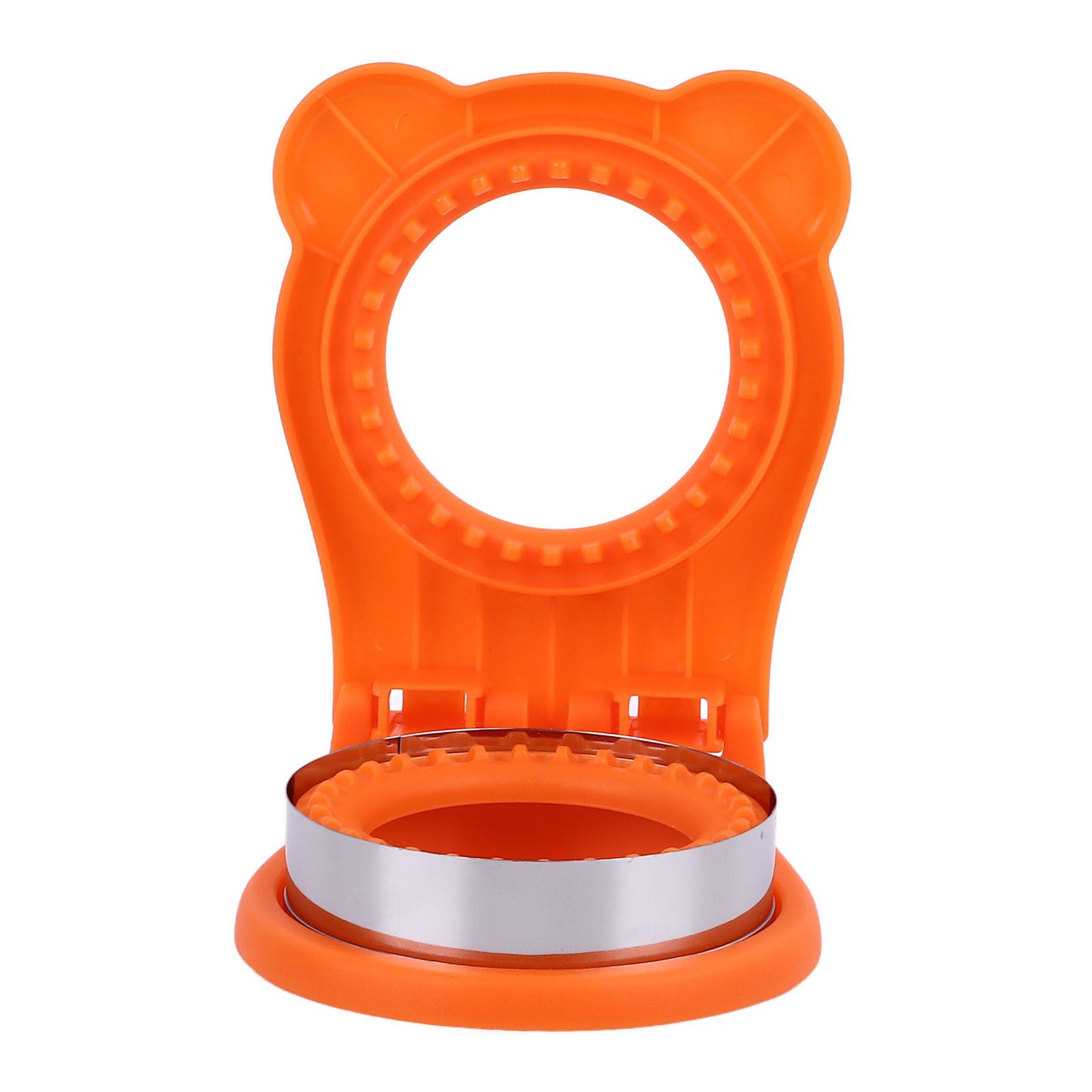 Sandwich Cutter Mold Manual Cake Bread Cutter Sealer Tool Round for Kitchen Cooking Orange - Image 1
