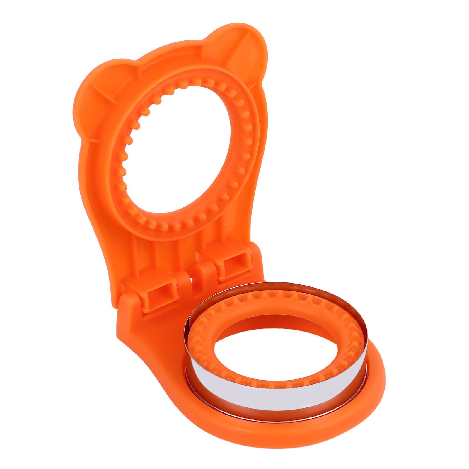 Sandwich Cutter Mold Manual Cake Bread Cutter Sealer Tool Round for Kitchen Cooking Orange - Image 2